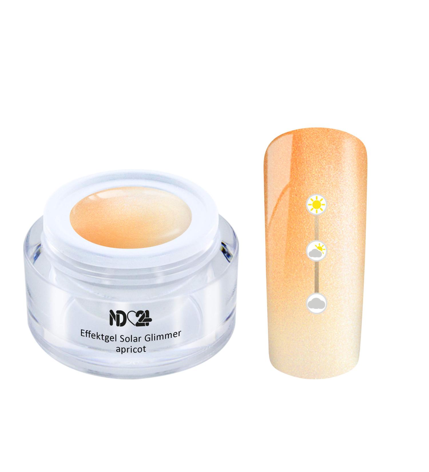 UV LED Effect Gel - Solar Glimmer Apricot Orange - Studio Quality - Made in Germany - 5ml | International Shipping Available - Buy Online on GoSupps.com