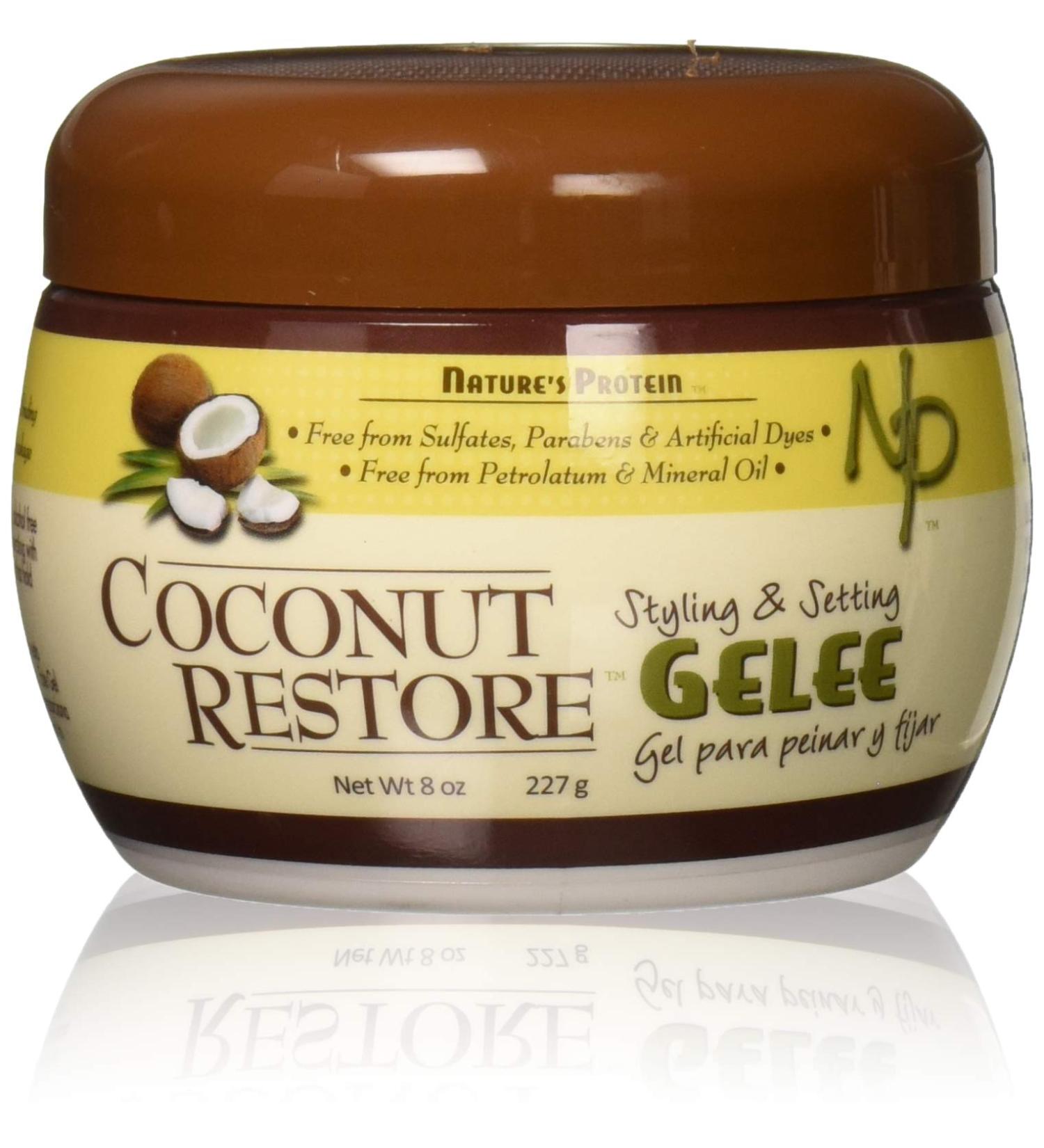 NATURE'S PROTEIN Coconut Restore Styling & Setting Gelee 8oz - Best International Shipping for Hair Care Products - Buy Online on GoSupps.com