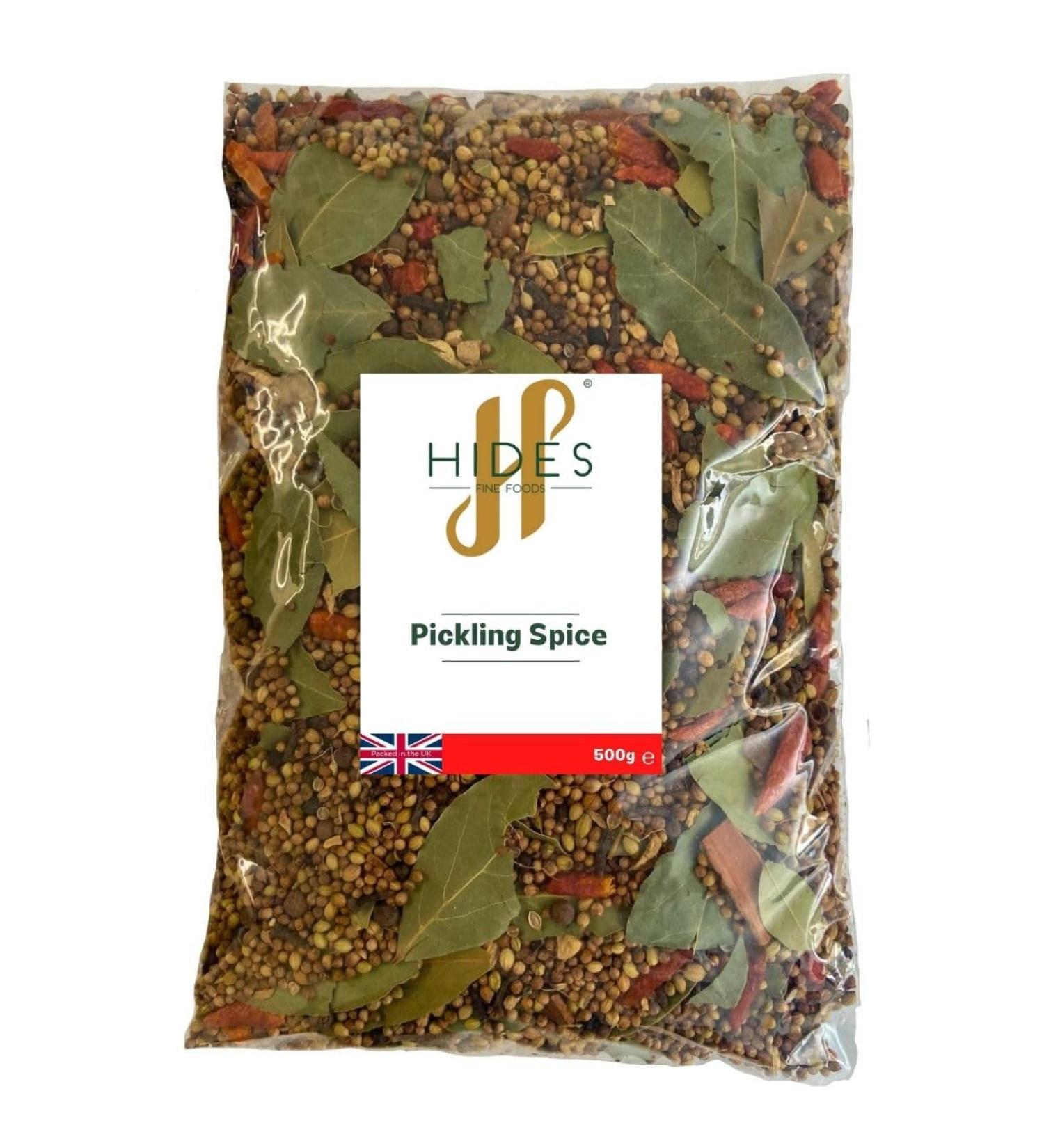 Hides Fine Foods - Pickling Spice 500g - GMO-Free - Suitable for Vegetarians - South Asian Cuisine - Create Your Own Pickles - Pickling Mixture - Pickles - Buy Online on GoSupps.com