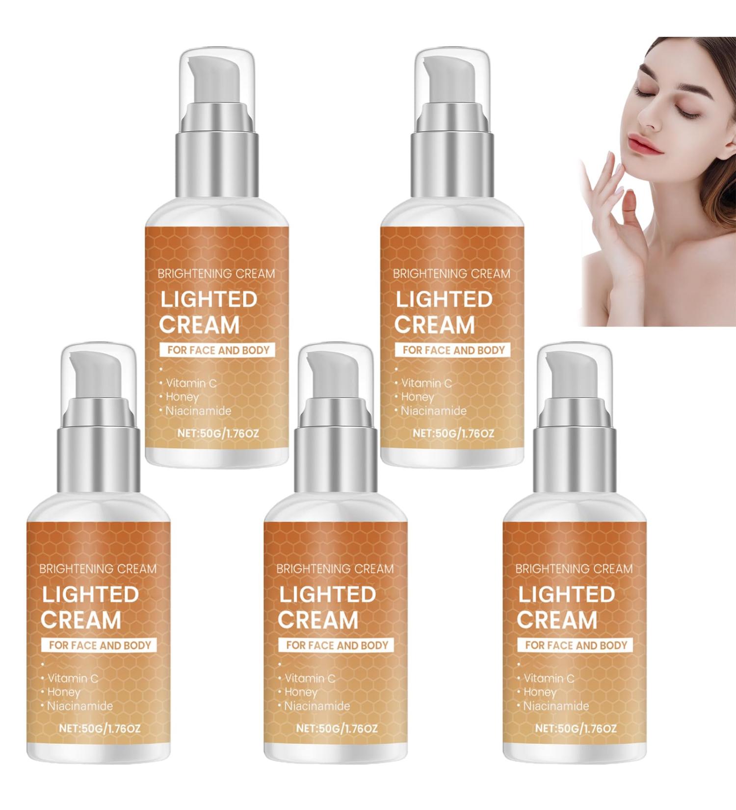 Cr me visage claircissante la vitamine C et la niacinamide hydratante et blanchissante pour peaux s ches claircissante et anti-rides hydratante et raffermissante unifie le teint (5pcs) - Buy Online on GoSupps.com