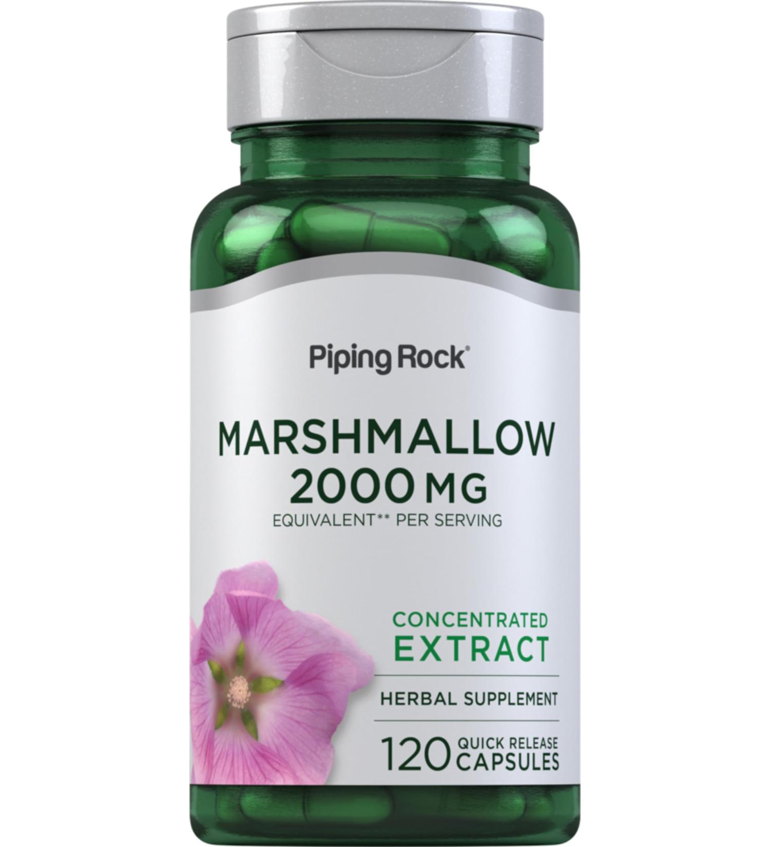Piping Rock Marshmallow Root Supplement | 120 Capsules | Herbal Concentrated Extract | Non-GMO Gluten Free - Buy Online on GoSupps.com