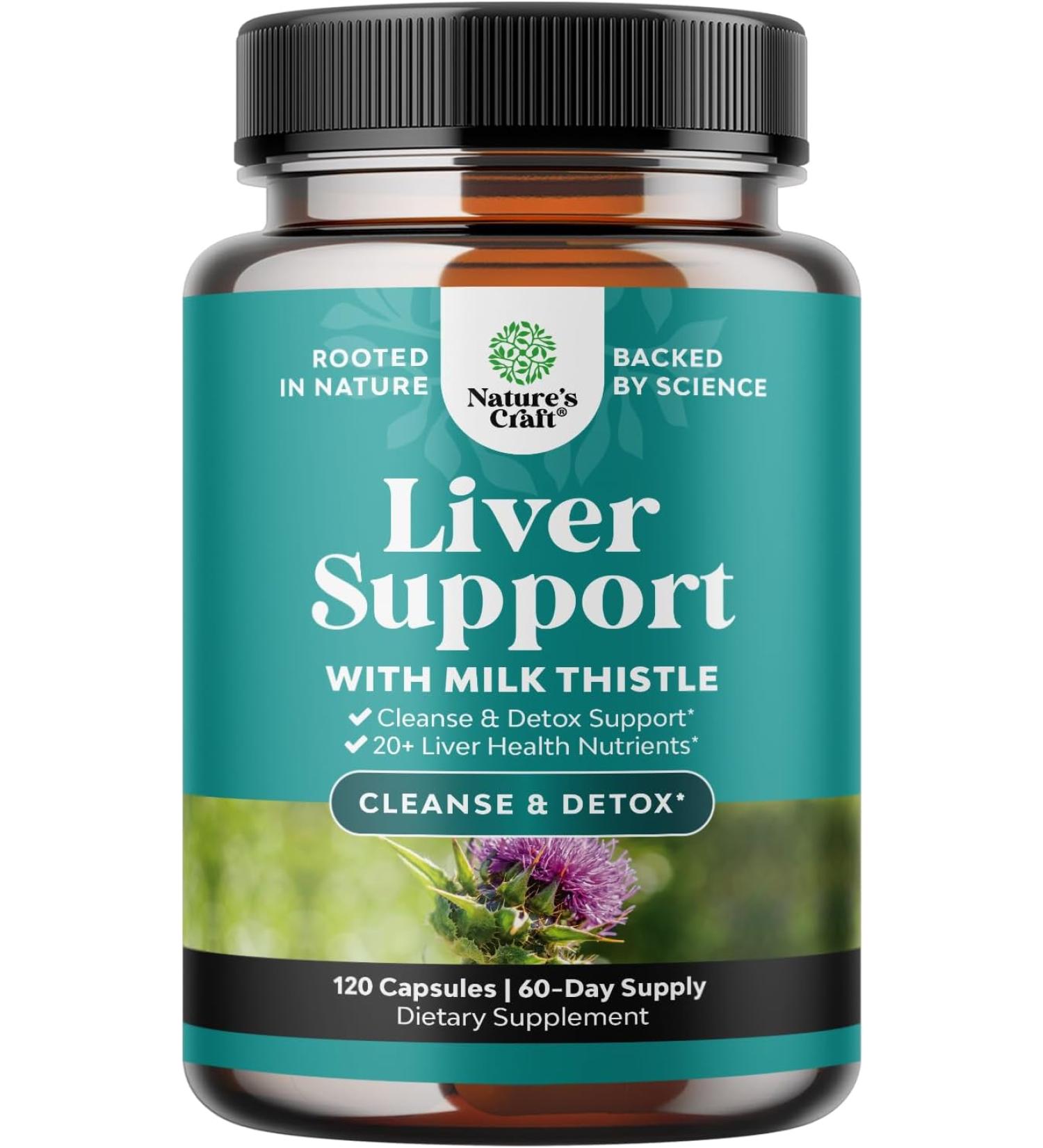 Liver Cleanse Detox & Repair Formula - Herbal Liver Support with Milk Thistle Turmeric & Dandelion Root - 120 Capsules for Optimal Liver Health - Buy Online on GoSupps.com