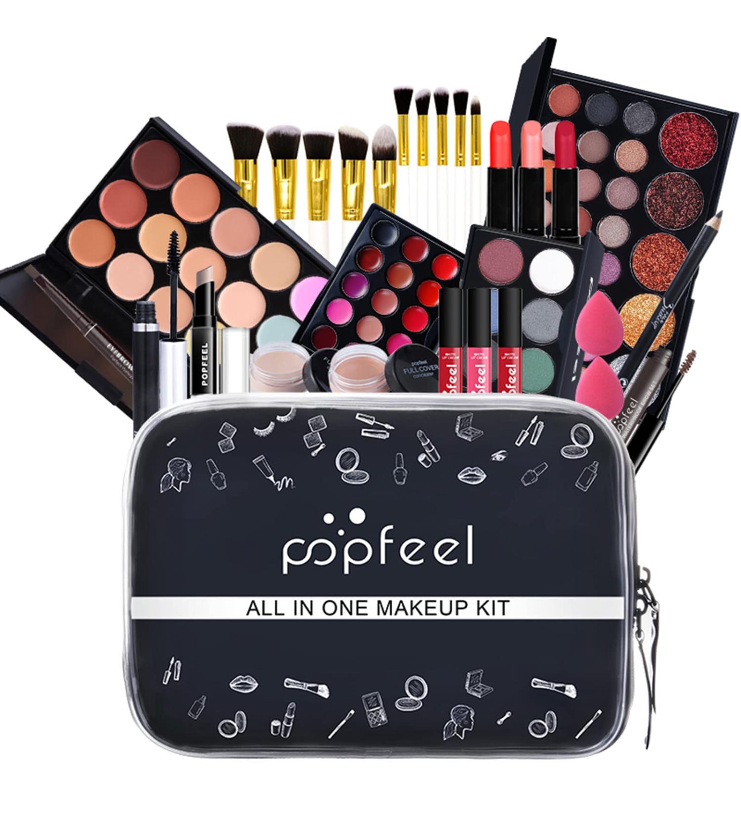 RoseFlower Professional Makeup Set - Premium Beauty Cosmetics Kit for Women/Girls - Includes Concealers, Eyeshadow Palette, Foundation, Lip Gloss, Blush, and Makeup Brush - Perfect Gift Box for Teenagers - Buy Online on GoSupps.com