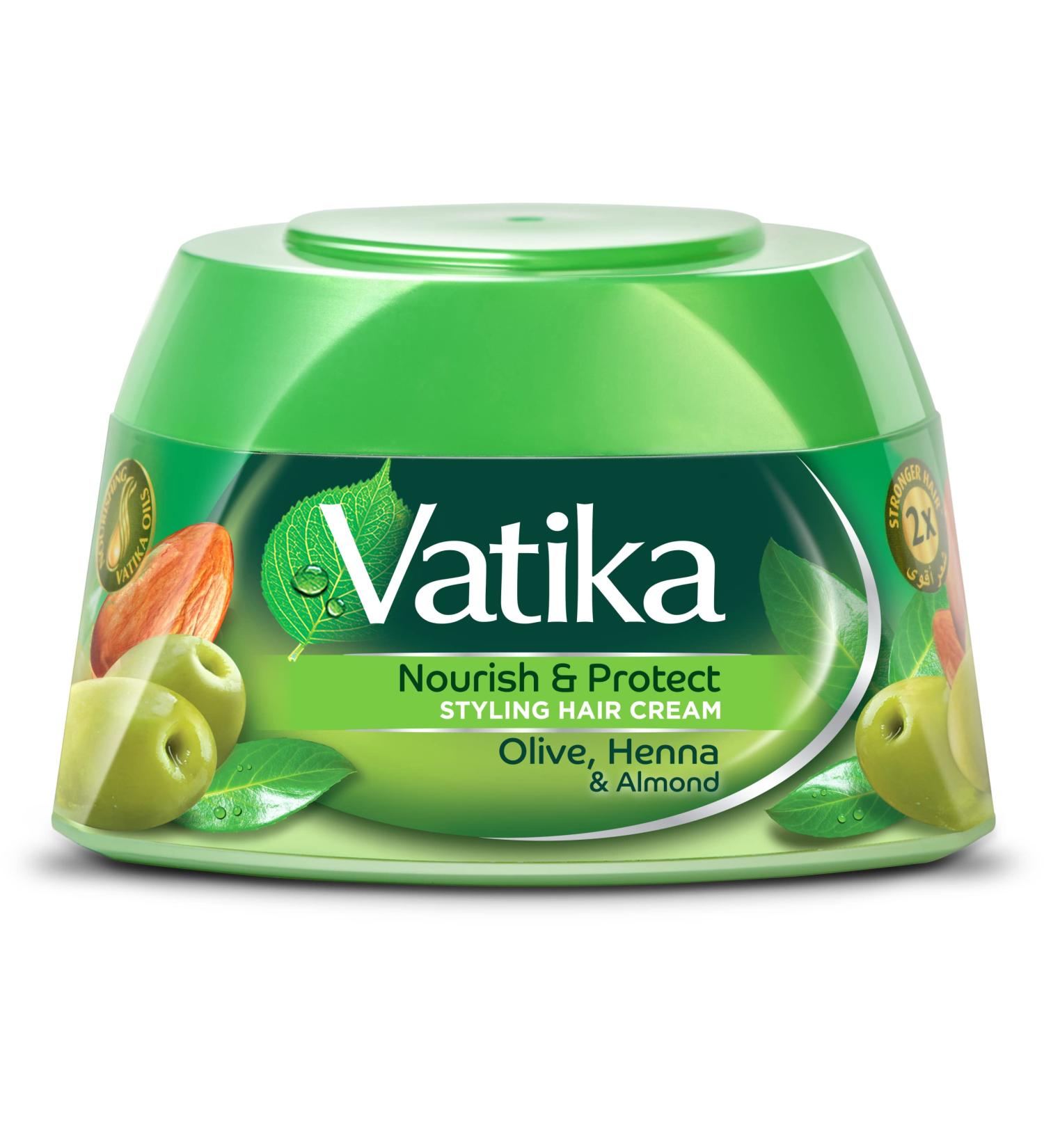Dabur Vatika Naturals Hair Cream 210ml - Moisturizing Hair Cream for All Hair Types - Hydrating Scalp Moisturizer for Men and Women - Buy Online on GoSupps.com