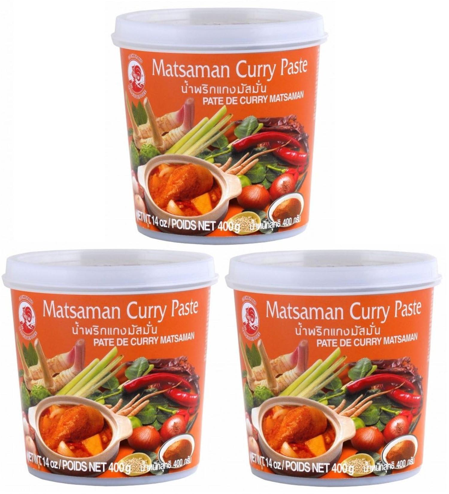  Cock Cock - Matsaman Curry Paste - Pack of 3 (3 x 400g) - Buy Online on GoSupps.com