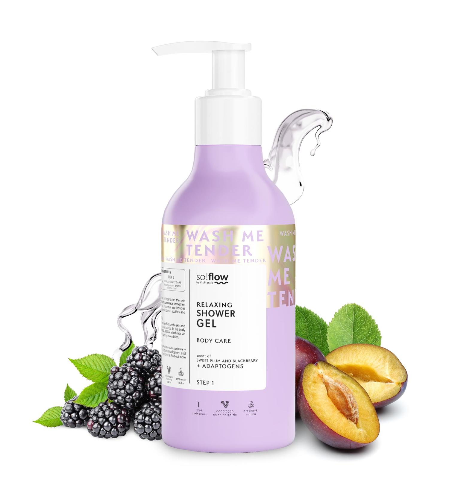 Soflow Harmonizing Blackberry & Plum Shower Gel - Refreshing Clean with Kaolin & Tocopherol Formula - Buy Online on GoSupps.com