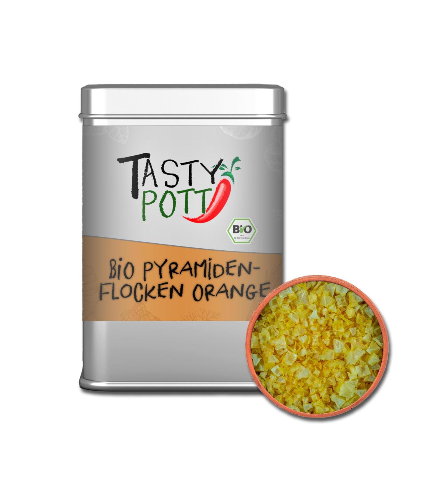 TASTY POTT Tasty Pott Organic Pyramid Salt Flakes - Orange - Salt | Salt Flakes | Sea Salt | Orange Salt | Salty | Spice Mix | Pyramid Salt in an 85g Box - Buy Online on GoSupps.com