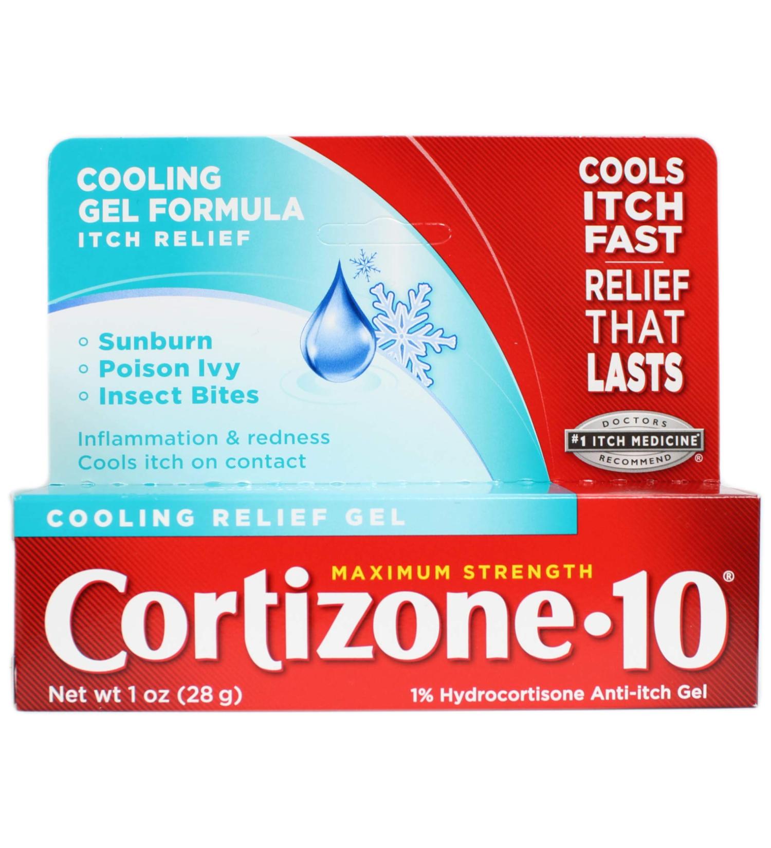 Cortizone-10 1oz Cooling Relief Anti-Itch Gel - Pack of 1 - Buy Online on GoSupps.com
