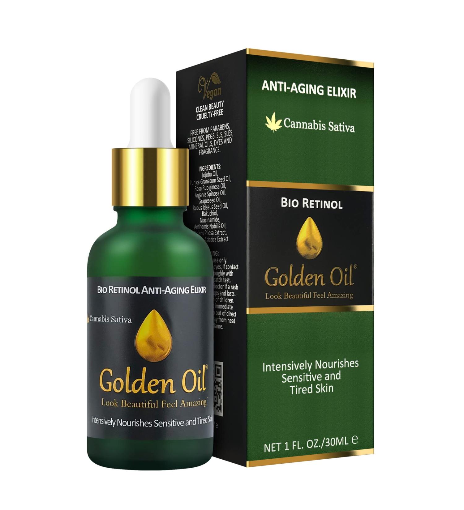 Anti-Aging Bio Retinol Hemp Seed Oil | Nourishing Calming & Restorative for Sensitive & Dry Skin - 1.0 Fl Oz - Buy Online on GoSupps.com