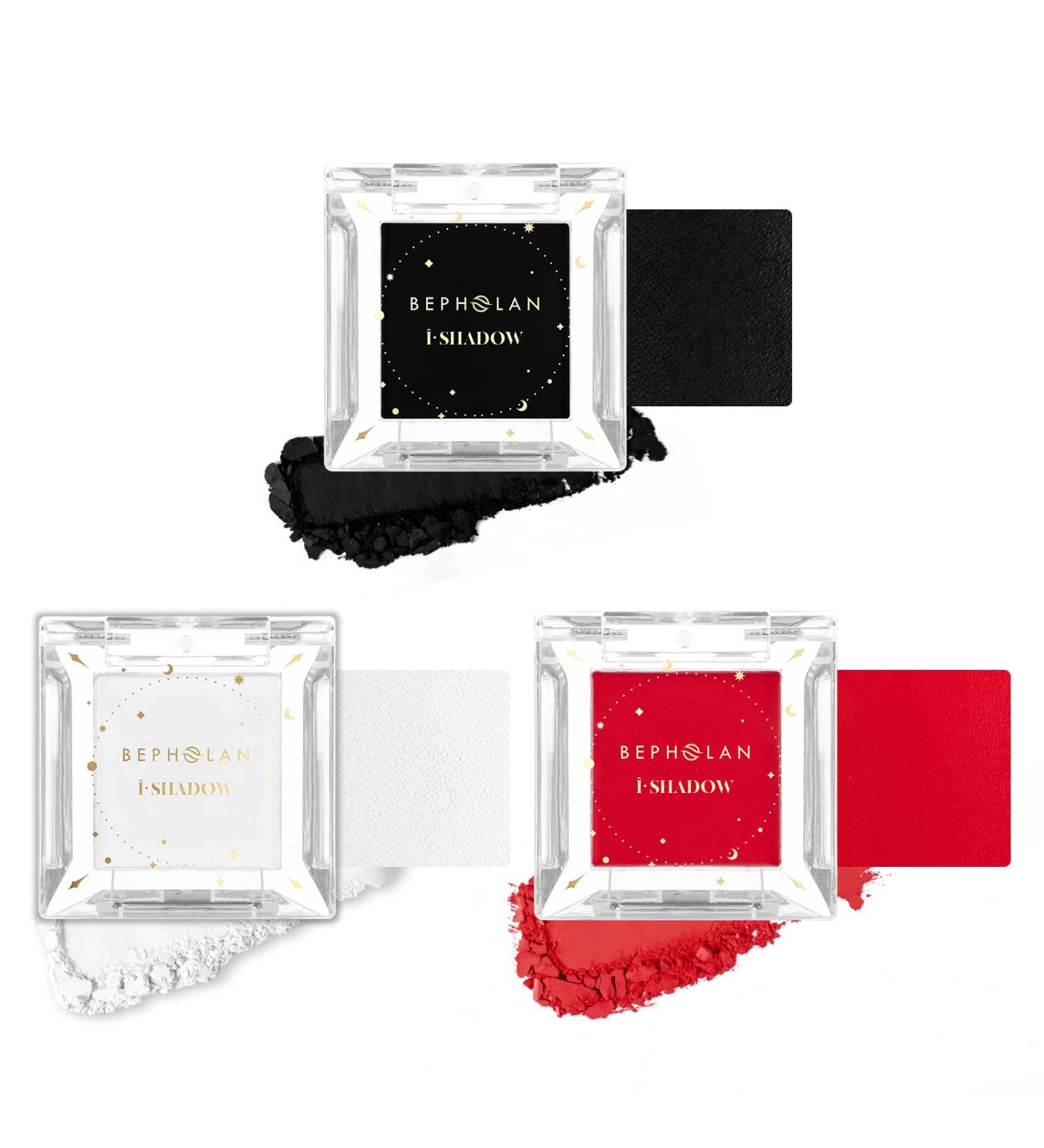 BEPHOLAN Matte Eyeshadow Palette - Red, White, Black | High Pigment Eyeshadow for Gothic Vampire Makeup - Buy Online on GoSupps.com