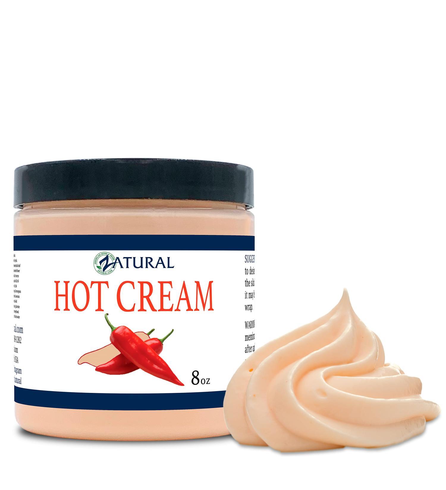 Organic Hot Cream 8oz: Cellulite & Muscle Rub, Pain Relief & Weight Loss, Skin Firming Body Wrap - Doctor Formulated Professional Grade - Buy Online on GoSupps.com