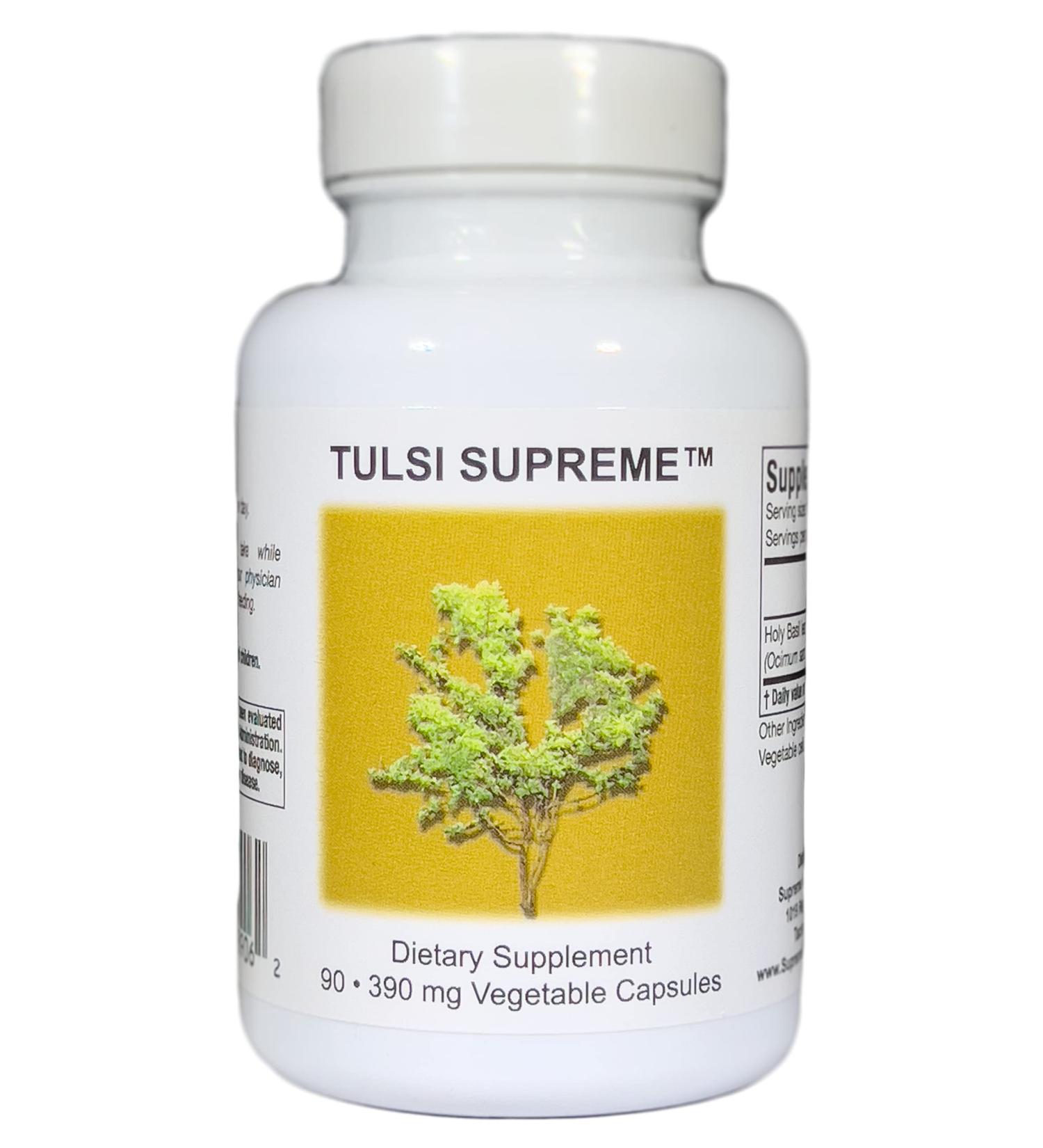 Supreme Nutrition Tulsi Supreme Organic Holy Basil Capsules - 90 Vegetarian Capsules - Buy Online on GoSupps.com