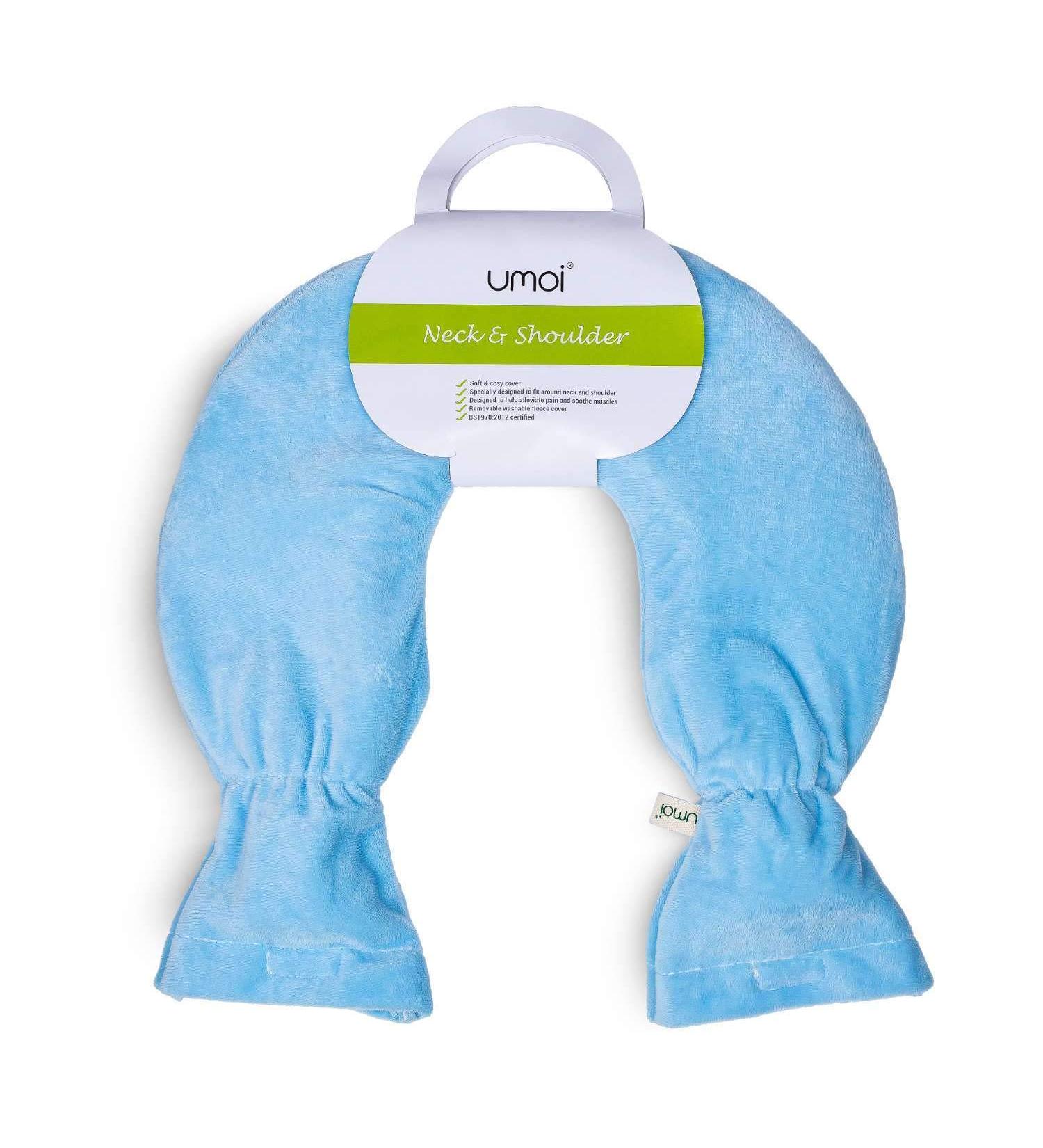 Premium PVC Hot Water Bottle for Neck & Shoulders - 2L Fleece Cover Velcro Fastener BS1970:2012 Certified - New Model (Blue) - Buy Online on GoSupps.com