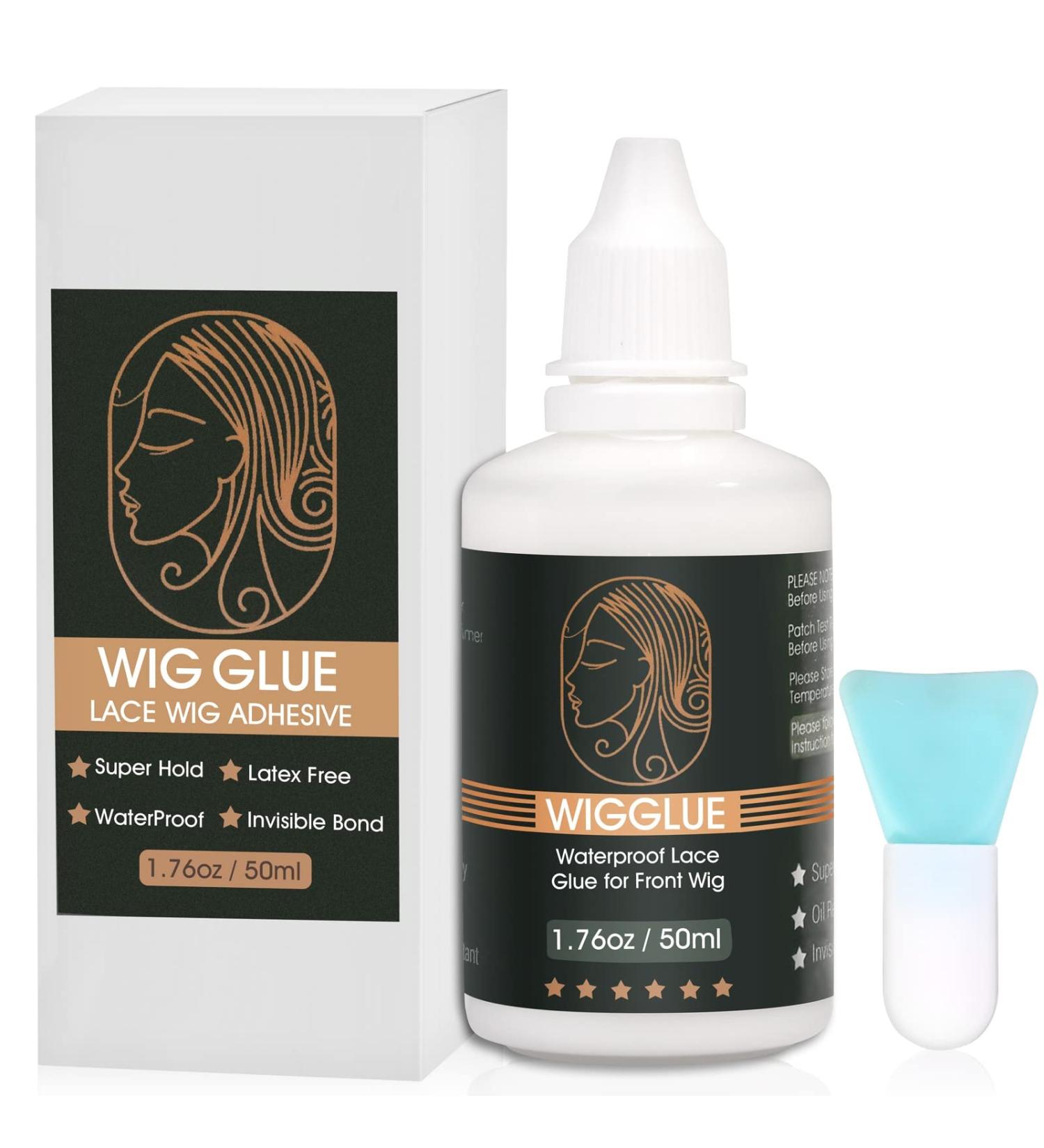 Invisible Waterproof Wig Glue 1.76oz - Strong Hold Adhesive for Lace Wig/Poly/Toupee - Includes Tools - Shop Now! - Buy Online on GoSupps.com