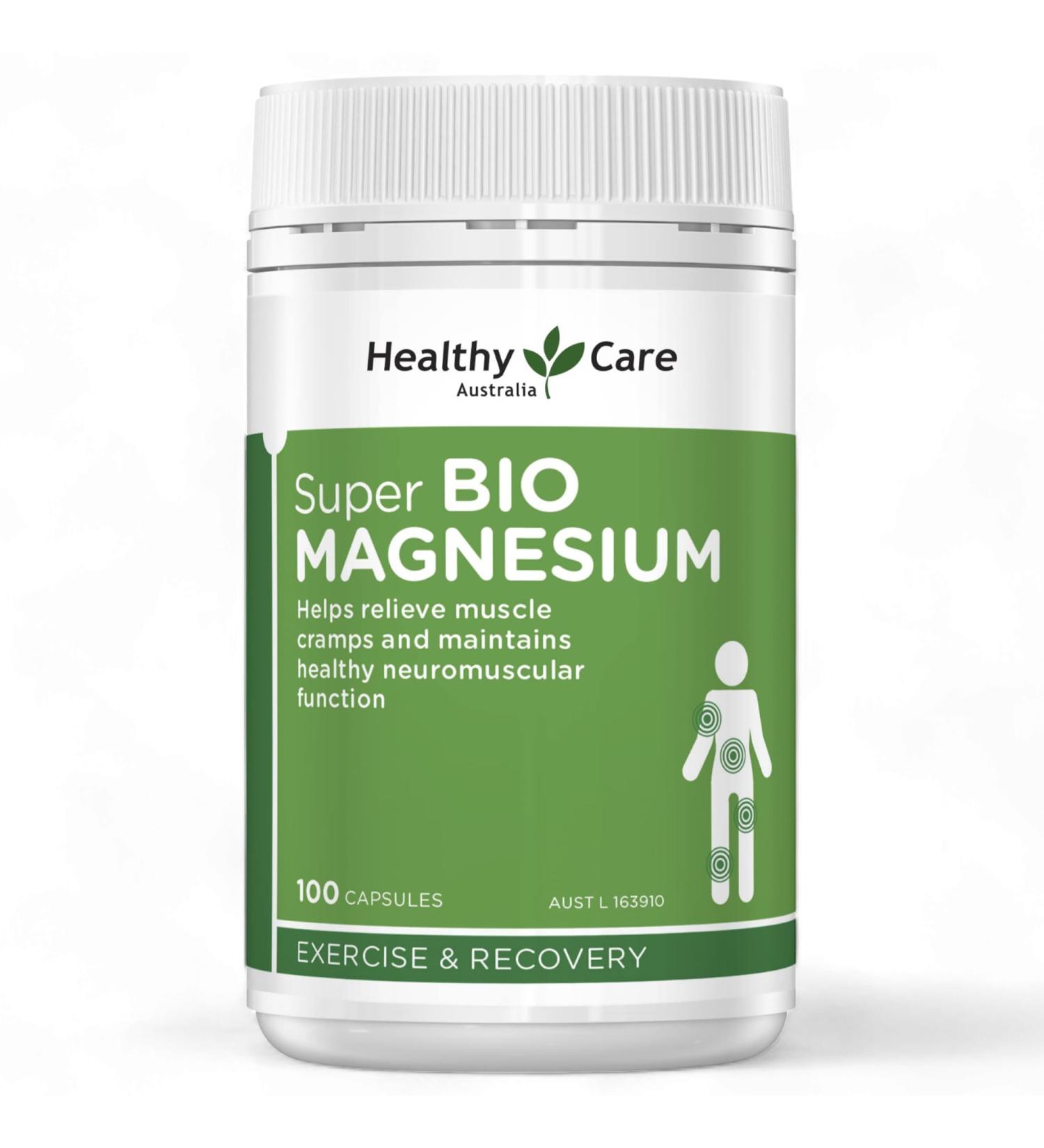 Healthy Care Super Bio Magnesium 100 Capsules - Buy Online on GoSupps.com
