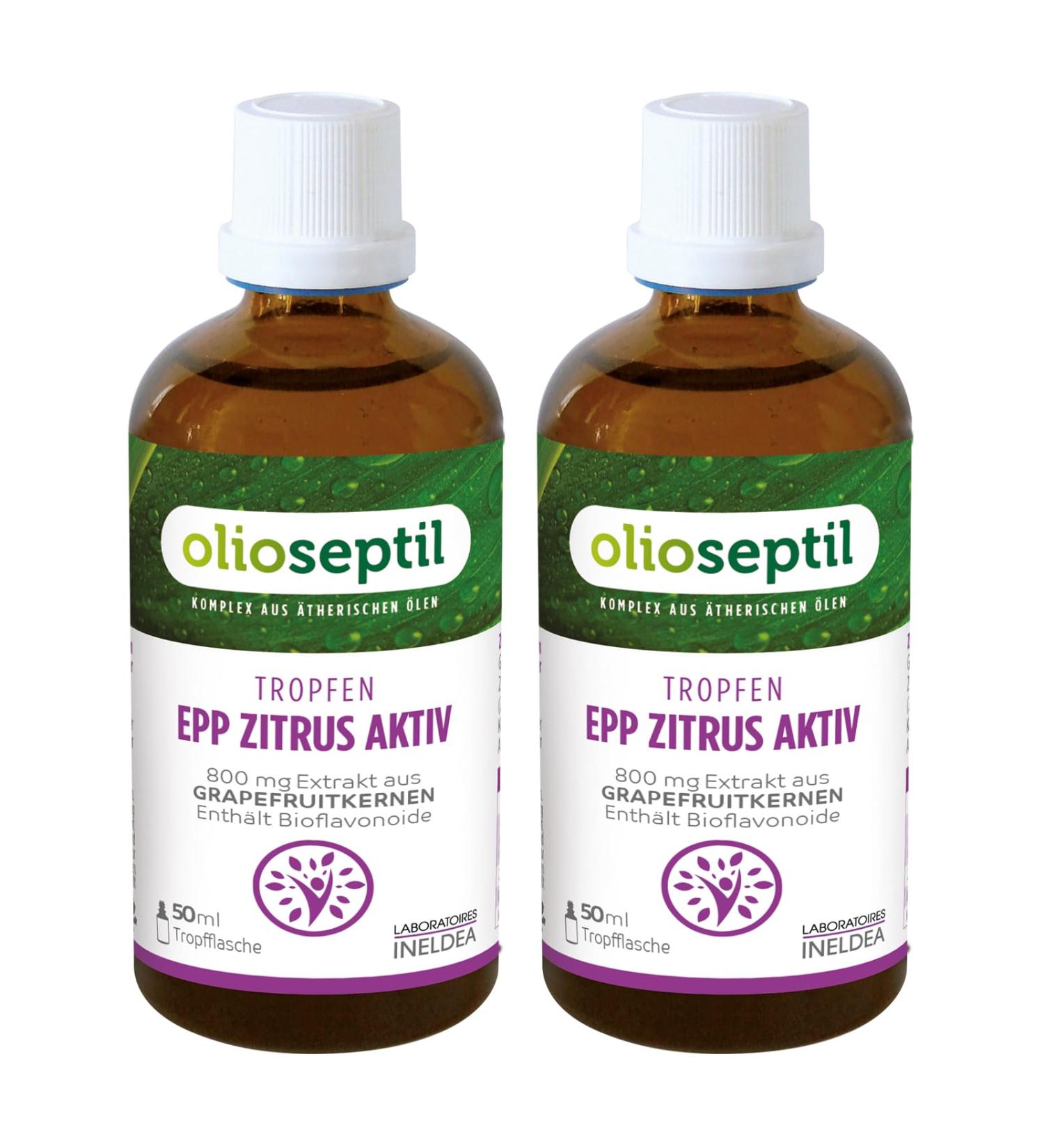 Olioseptil - drops of ipper active - dietary supplement with grapefruit kernel extract - contains bioflavonoids - contributes to the resistance of the body at - 2 x 50 ml