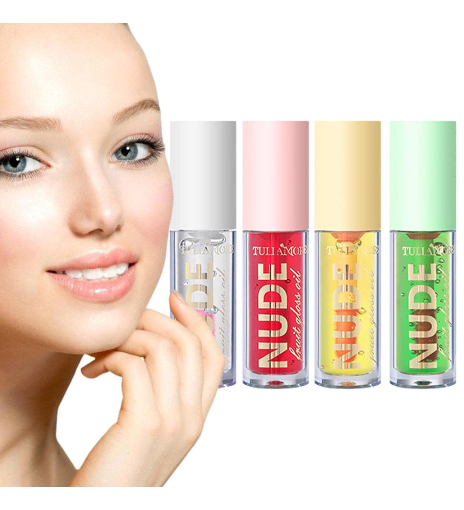  PUCHEN Colored lip oil fruit-scented lipstick for women moisturizing oil for dry lips lipstick for women glossy stick for a natural and healthy look - Buy Online on GoSupps.com