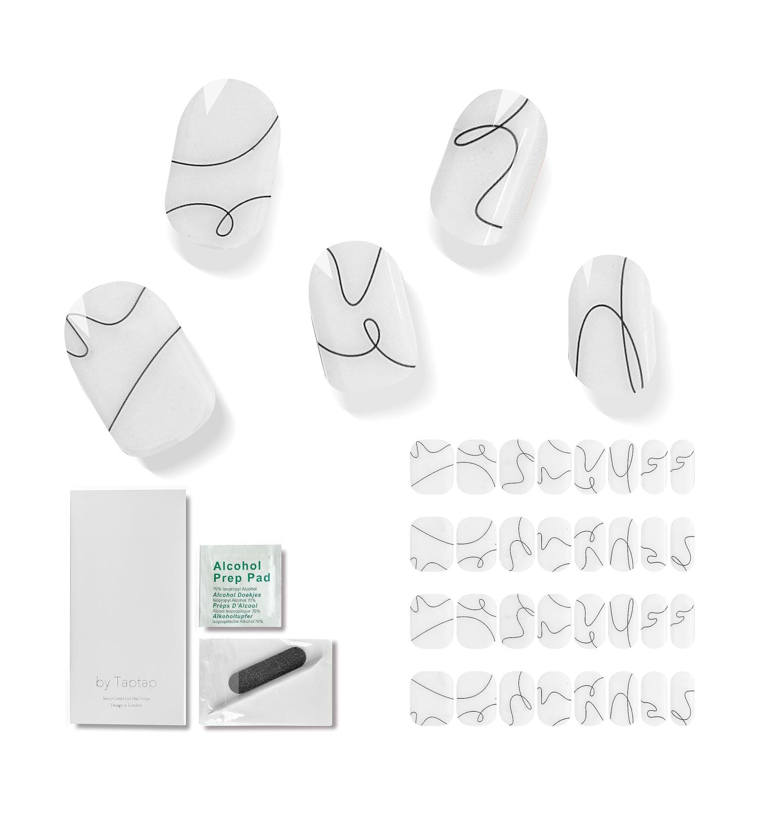 Taptap London Semi Cured Gel Nail Strips (Lychee) - Long-lasting and Easy to Apply - Buy Online on GoSupps.com