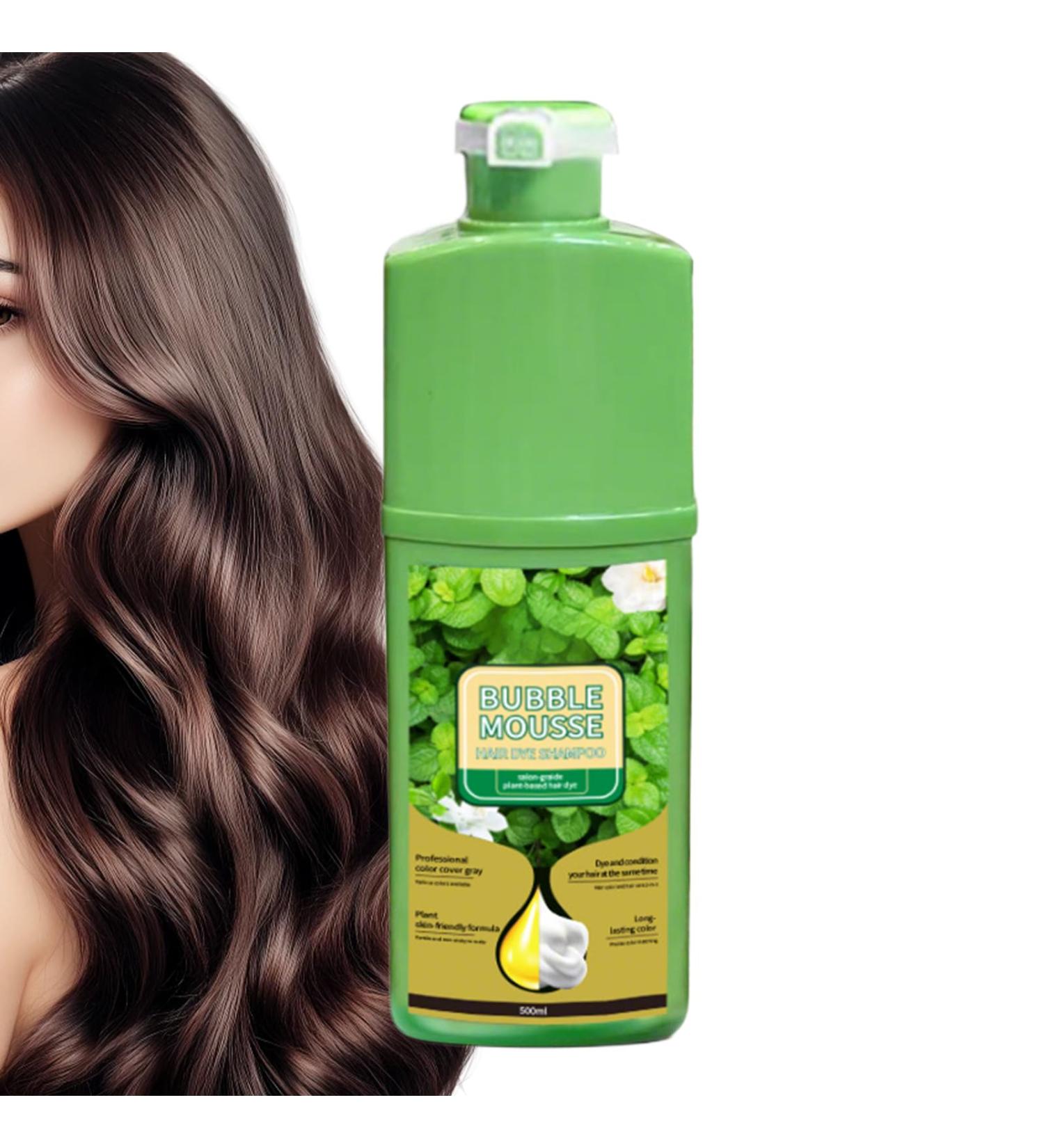  G n rique Hair Color Mousse Long-Lasting Dye Coloring Shampoo | 500ml Natural Mousse for Gray Hair Men and Women | Plant-Based Coloring Shampoo Easy Home Application - Buy Online on GoSupps.com