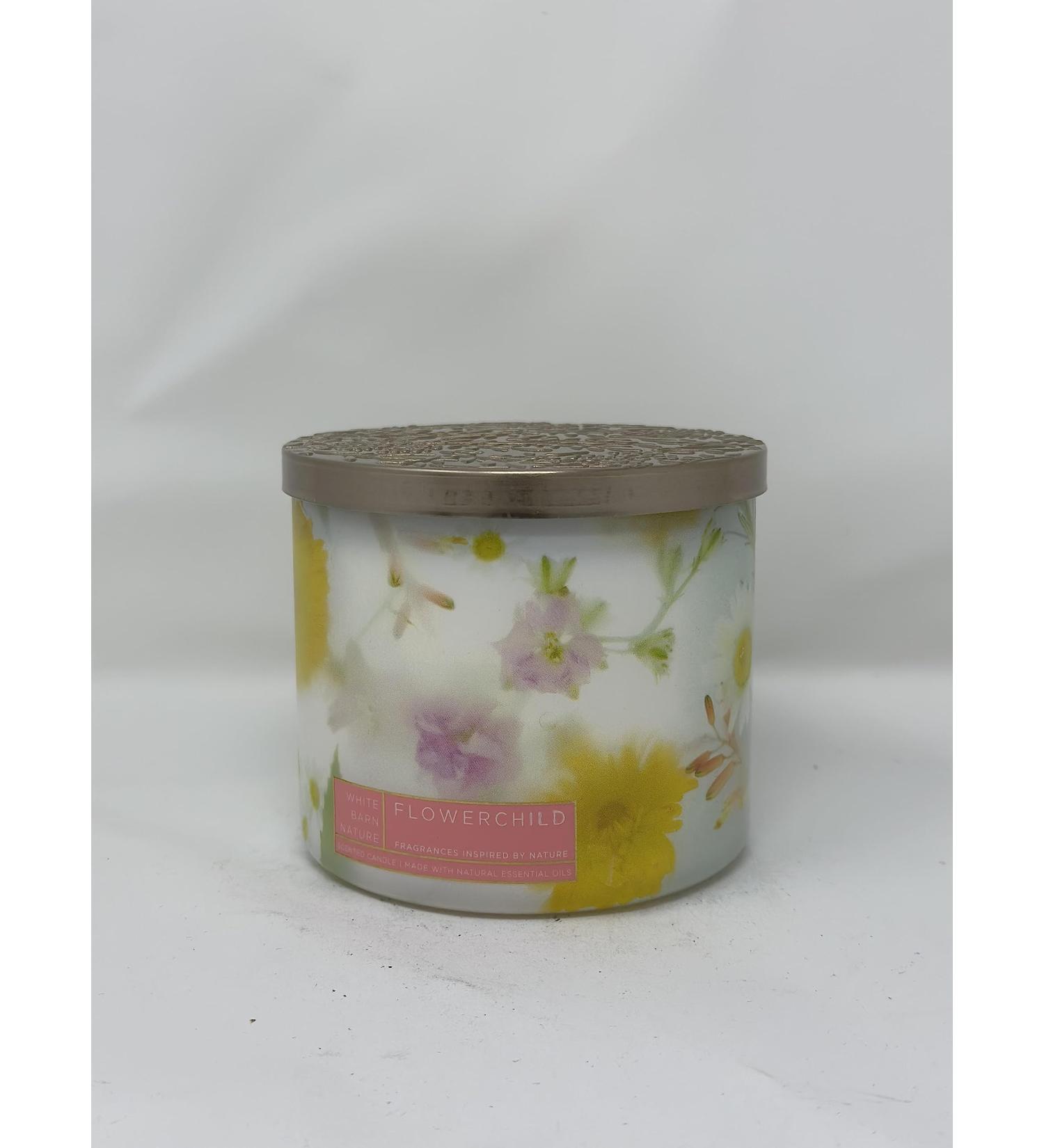 Flower Child 3 Wick Candle 14.5 oz / 411 g Made with Natural Essential Oil