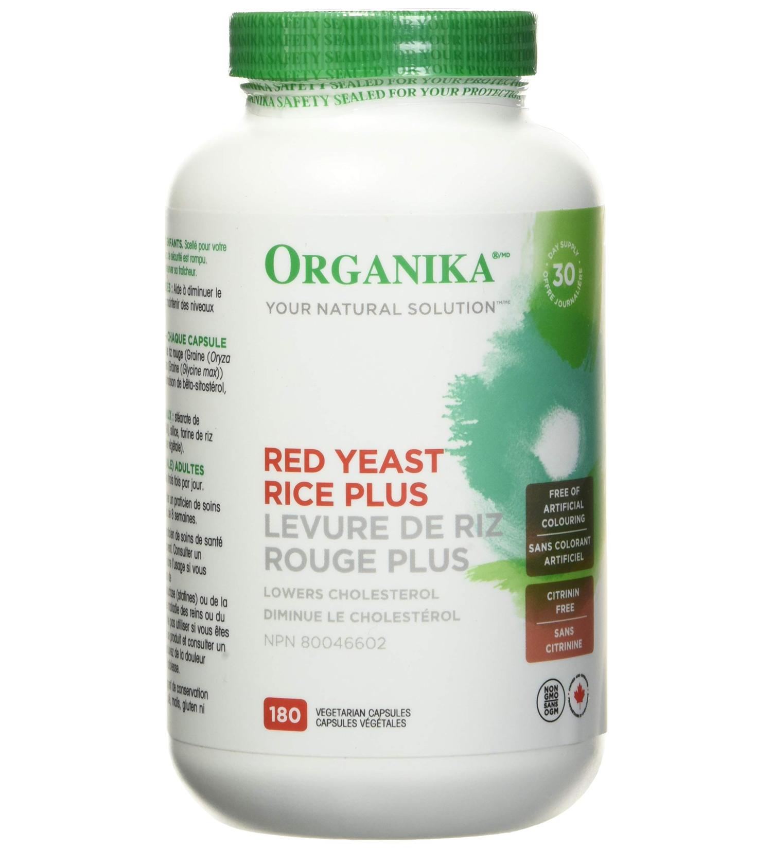 Organika Red Yeast Rice Plus- Plant Sterols Cholesterol Support- 180vcaps - Buy Online on GoSupps.com