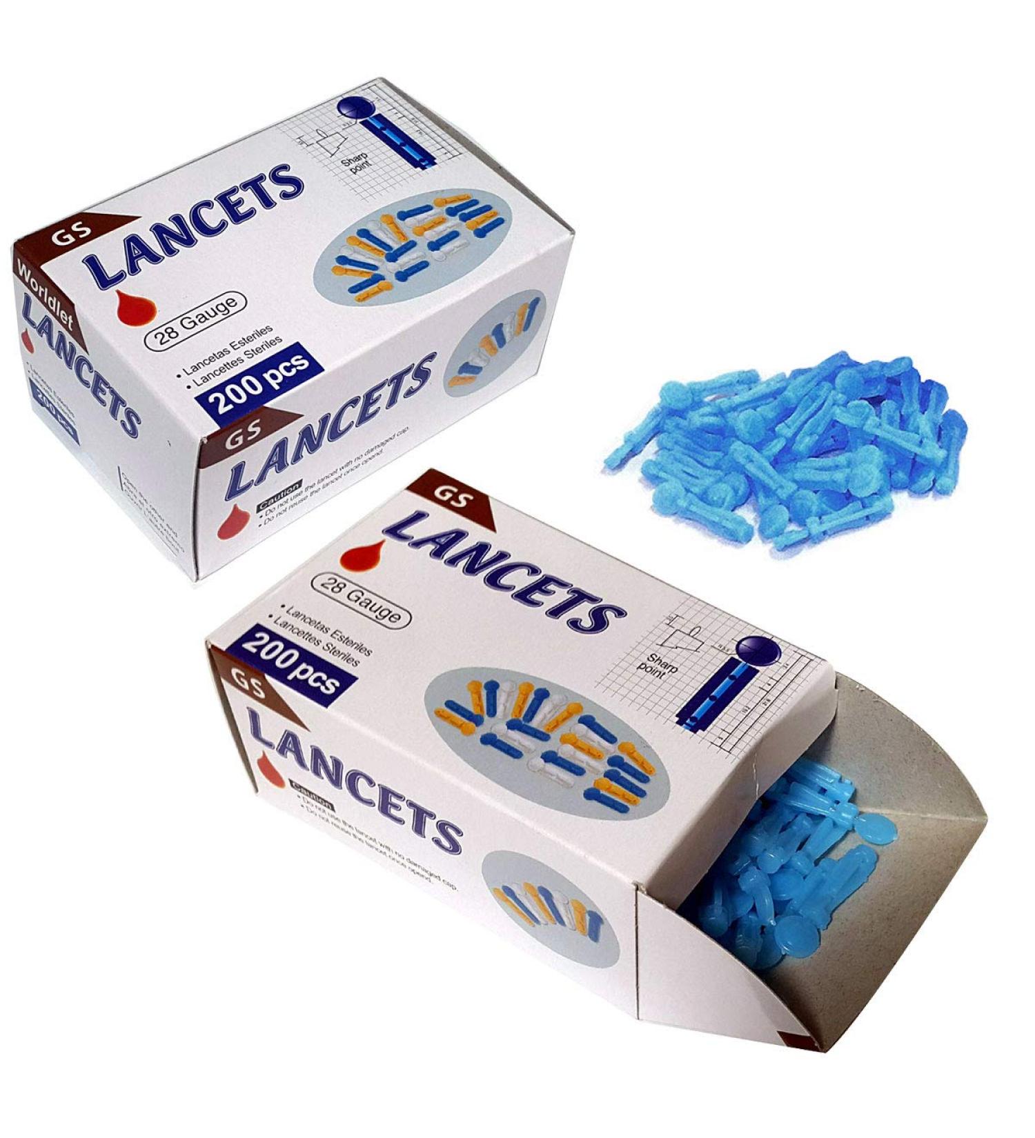 MOALAB Diabetic Aids Blood Lancets 28G x 200 (Box) - Medical Grade Needle for Blood Testing - Buy Online on GoSupps.com