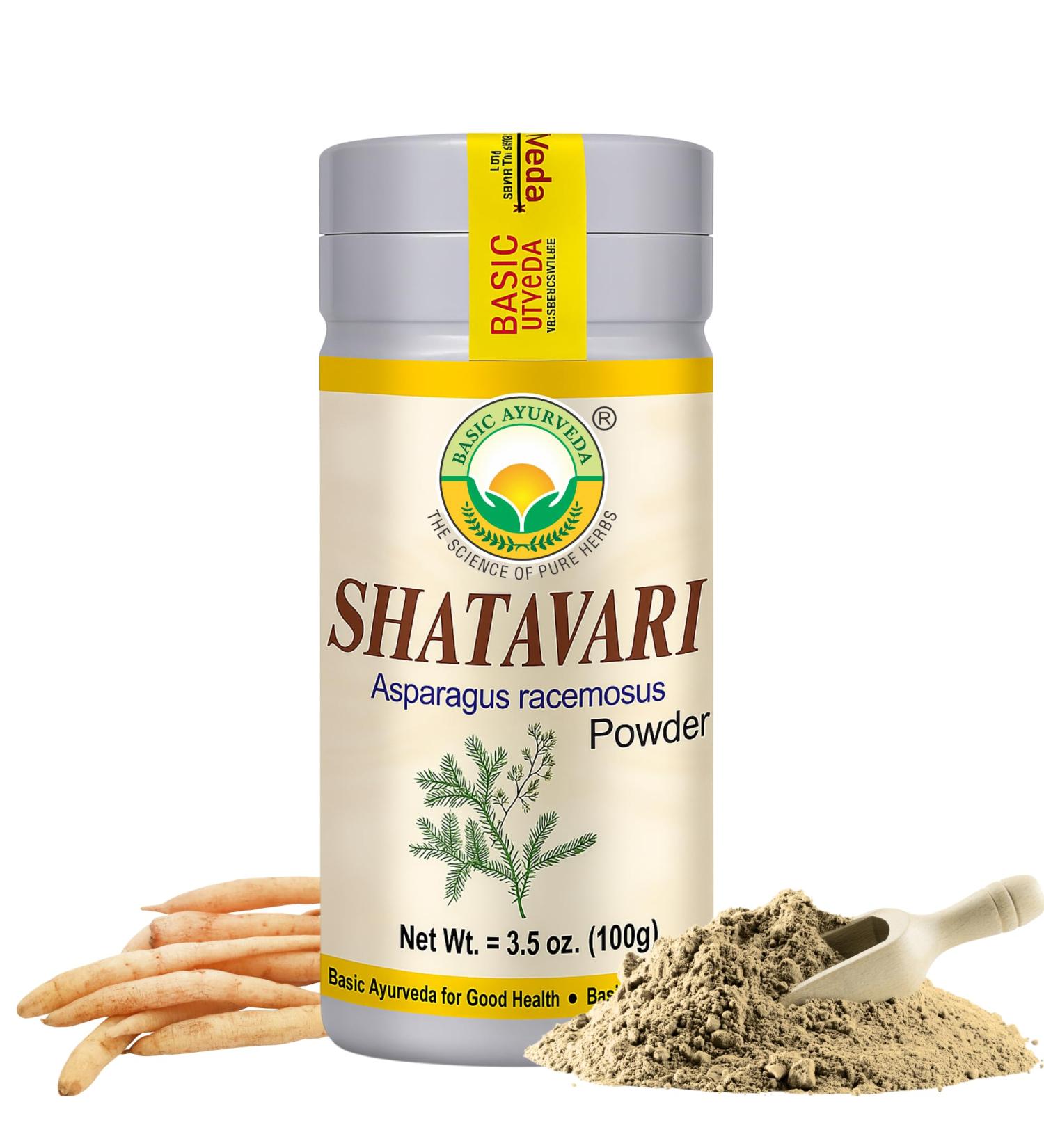 BASIC AYURVEDA Shatavari Powder 3.5 Oz (100g) | 100% Natural Plant-Based Root Powder | Traditionally Used in Ayurveda for Women s Wellness, Vitality & Strength | No Additives | Vegan & Gluten-Free - Buy Online on GoSupps.com