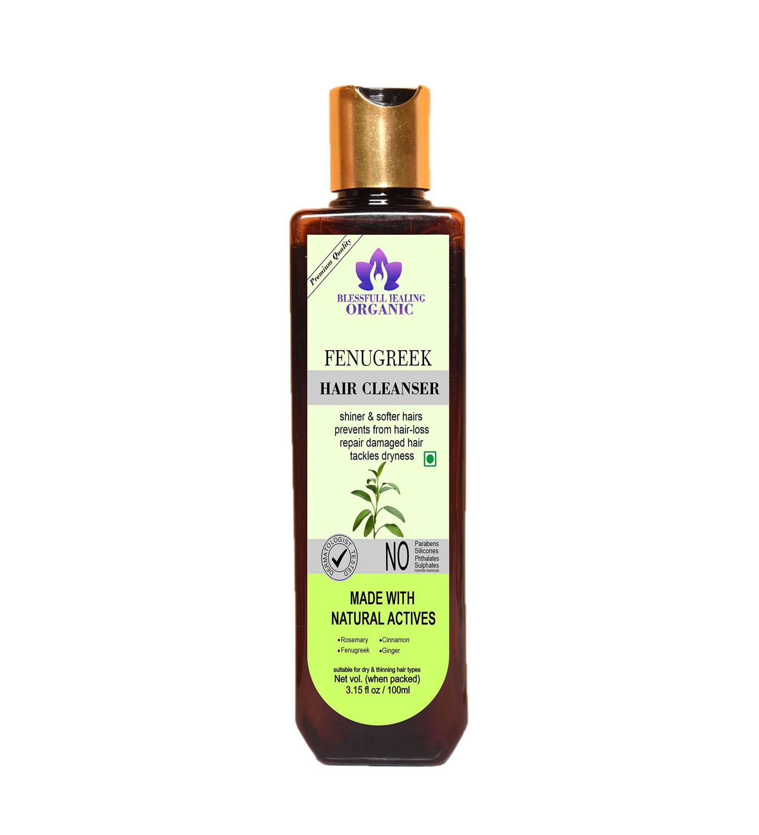 Blessfull Healing Organic Fenu Greek Hair Cleanser | Shampoo 100 ML (Packing May Vary) - Buy Online on GoSupps.com