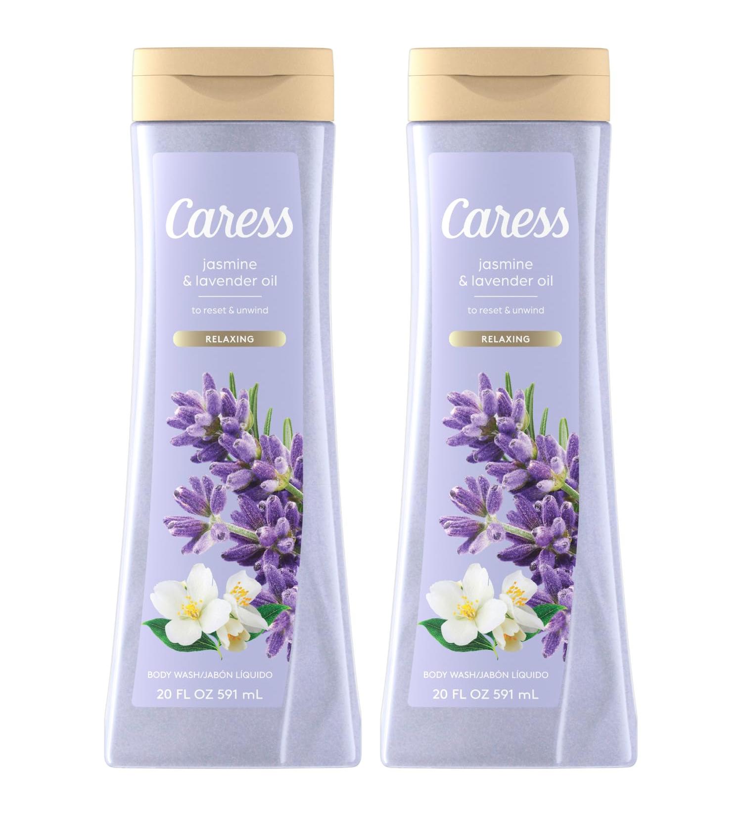 Caress Body Wash Relaxing Jasmine & Lavender 2-Pack Reset & Unwind with Soft Fragrant Skin 20 Oz Ea - Buy Online on GoSupps.com