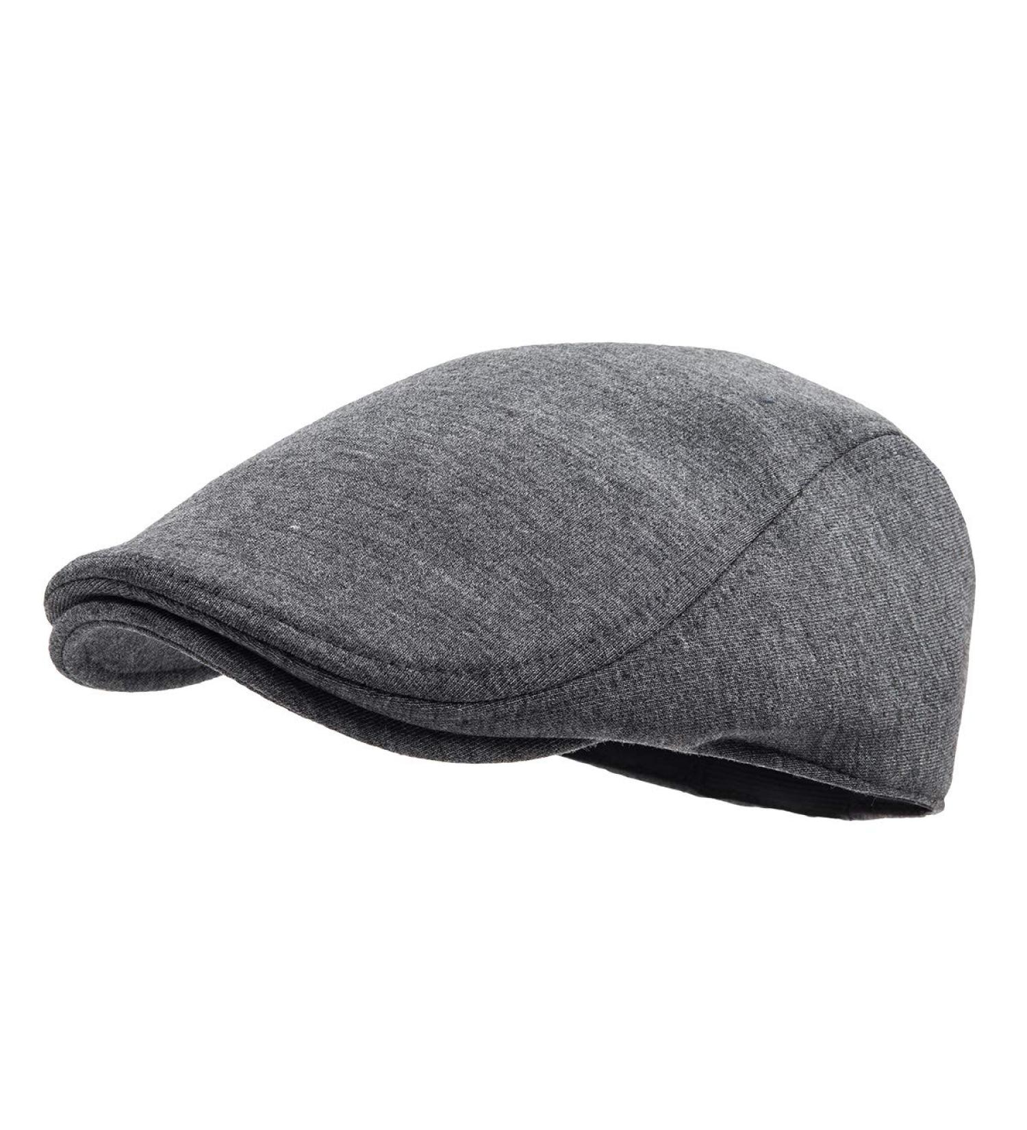 FEINION Men's Cotton Newsboy Cap - Dark Grey Cabbie Hat - Buy Online on GoSupps.com