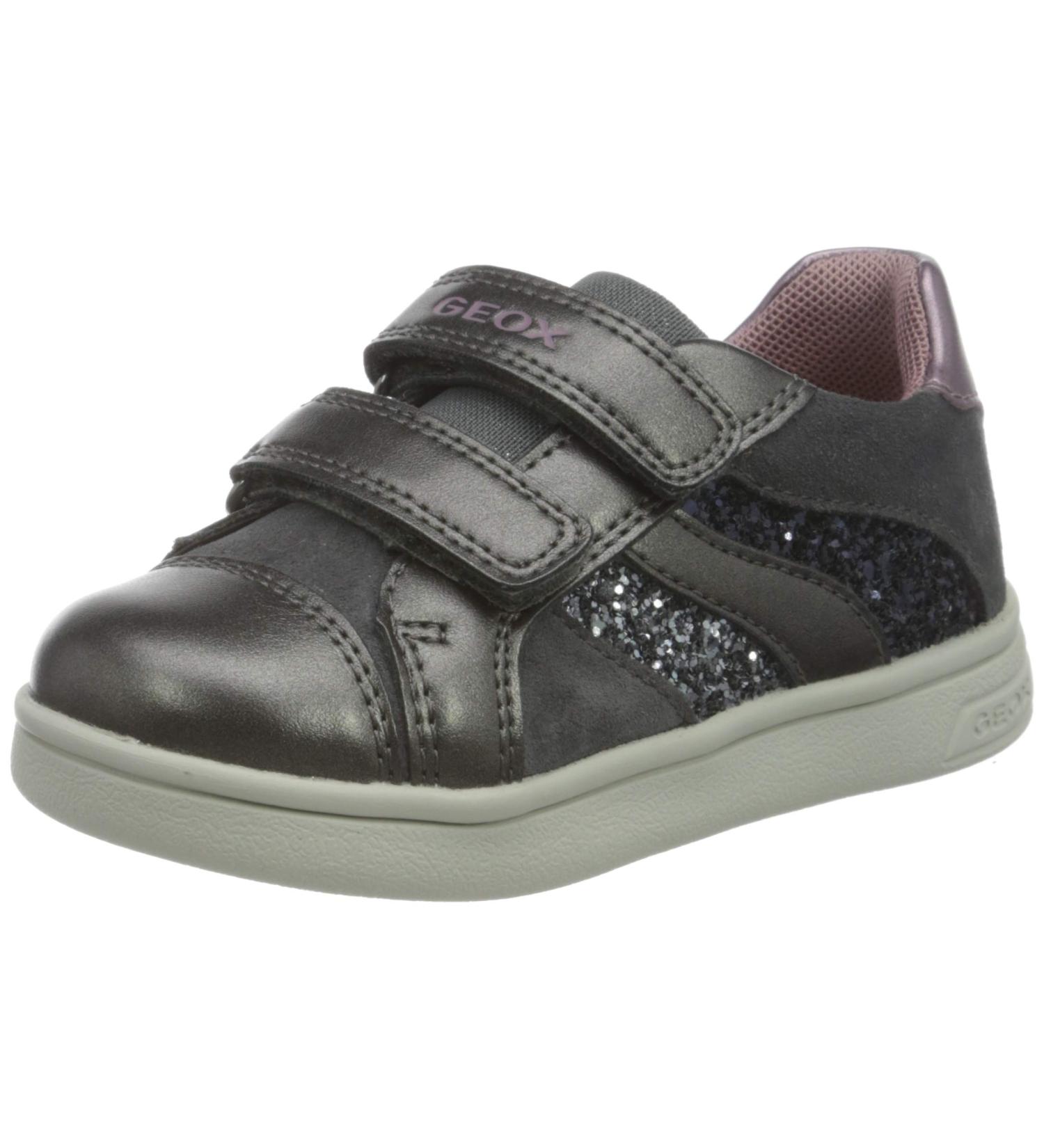 Geox Baby Girls B Djrock Low-Top Sneakers - Dark Grey | Size 3.5 UK - Buy Online on GoSupps.com