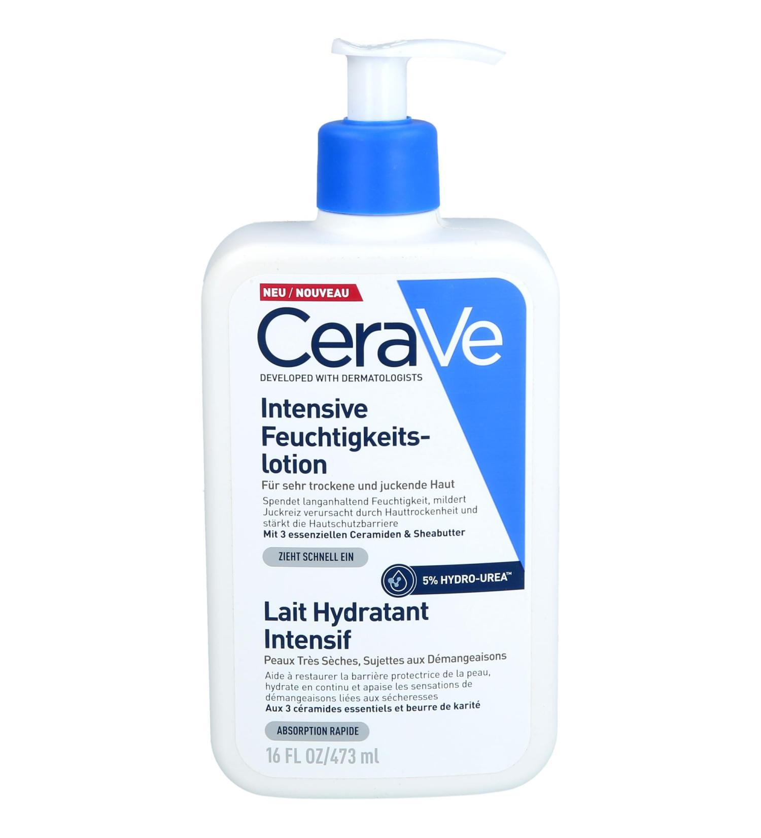 CeraVe Intensive Moisturizing Lotion for very dry and irritated skin restores the protective barrier enriched with essential ceramides and shea butter 473 ml