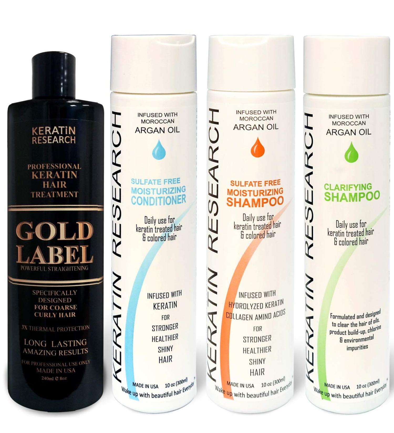 GOLD LABEL Brazilian Keratin Blowout Hair Treatment - Super Enhanced Formula for All Hair Types & Colors | Ideal for Curly Coarse Blondes & More - International Shipping Available - Buy Online on GoSupps.com