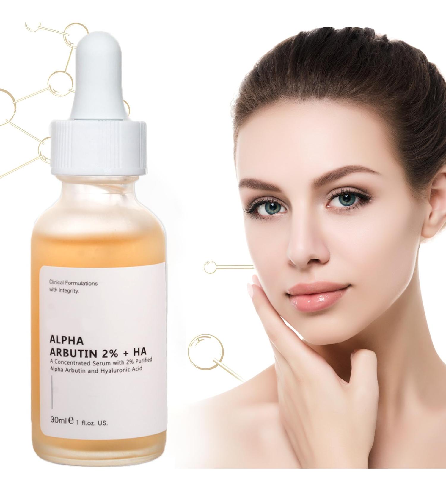 Alpha Arbutin Face Serum - 30ML Anti-Aging & Hydrating Serum for Acne Dark Spots & Fine Lines - 2% HA for Women - Buy Online on GoSupps.com