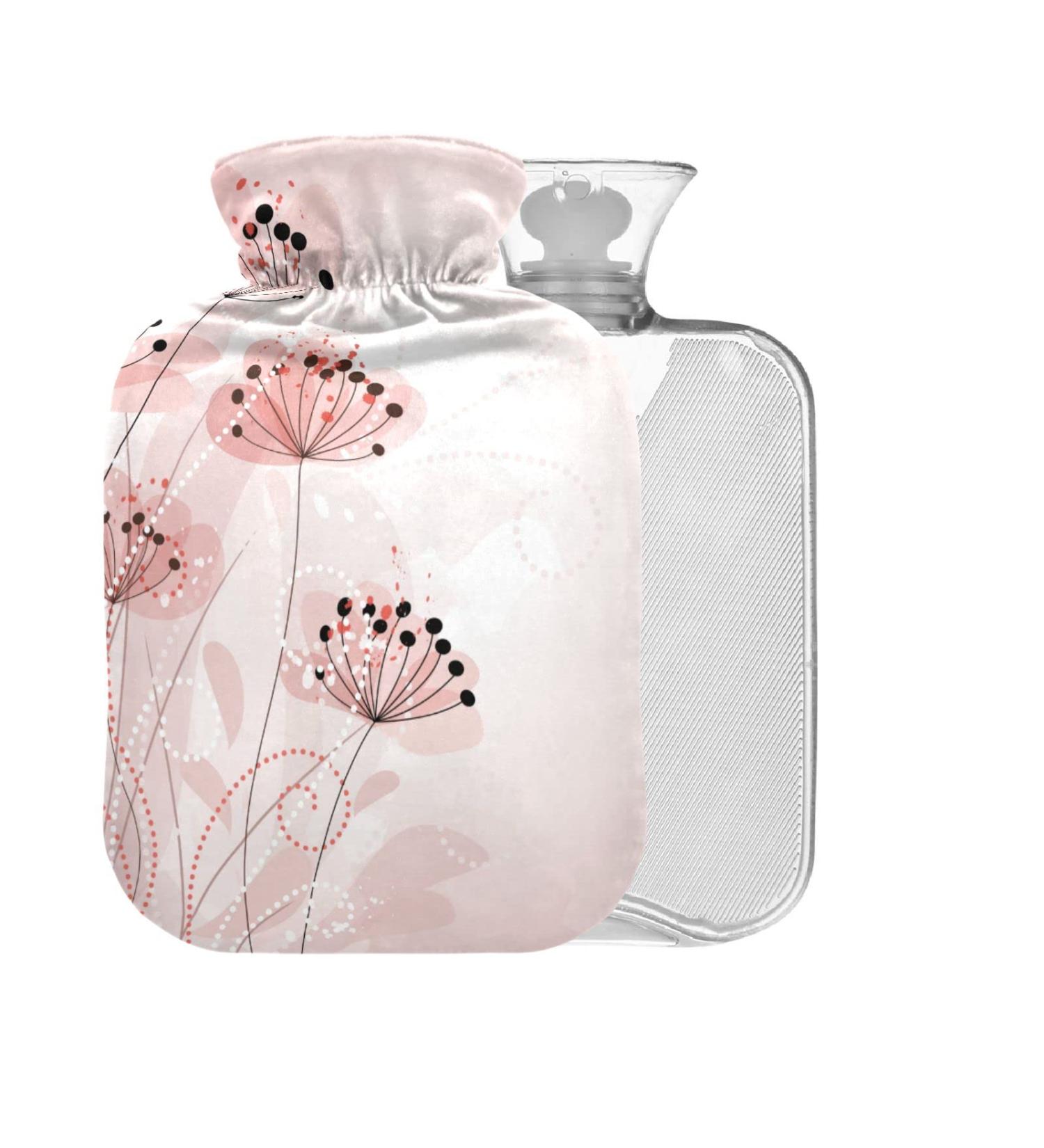 Romantic Flower Heating Bottle 1L - BPA-Free Pain Relief & Therapy Bag for Back Pain - Warm & Cold Use - Buy Online on GoSupps.com