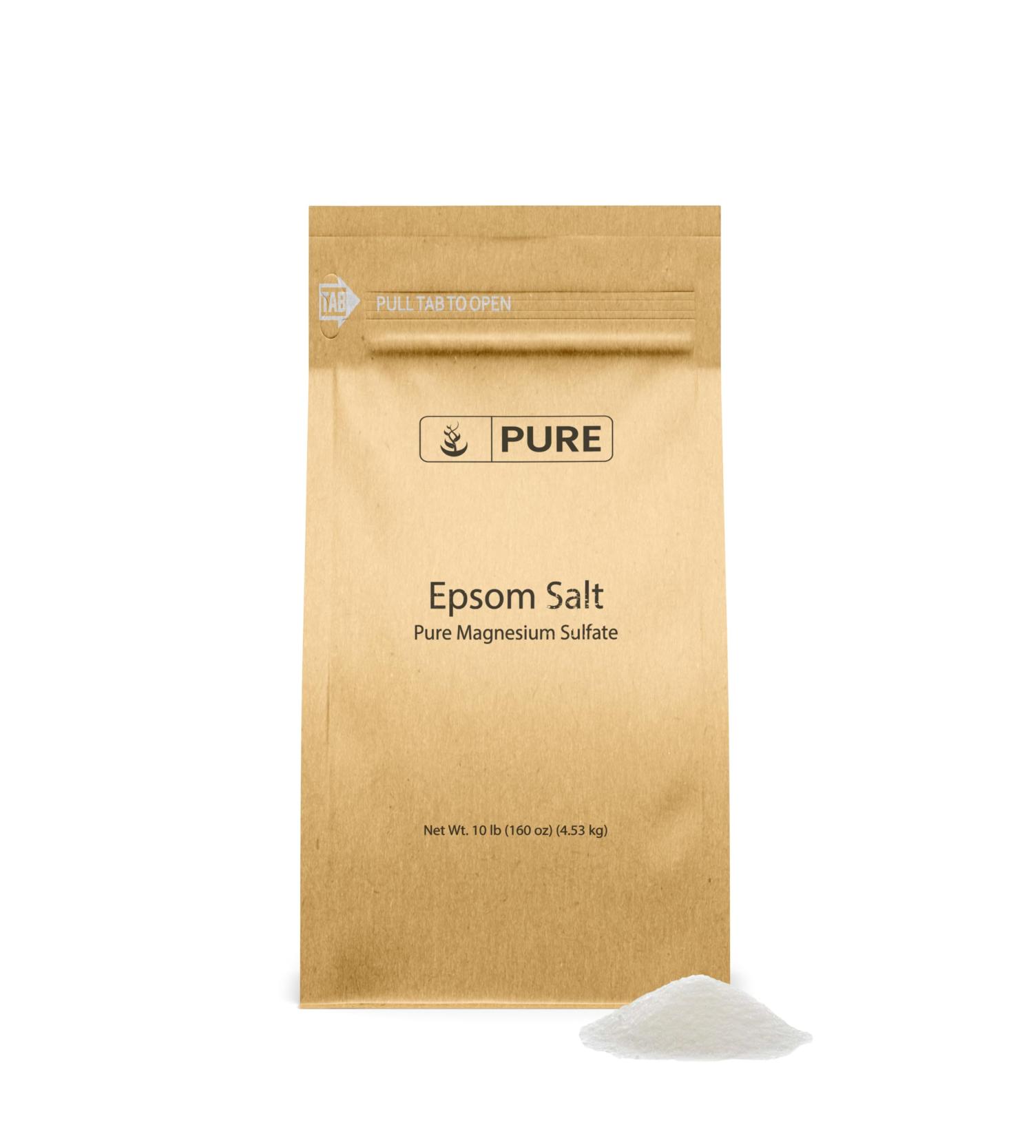 Buy Pure Original Ingredients Epsom Salt (10 lb) - Food Grade Magnesium Sulfate for Soaking | Fast International Shipping - Buy Online on GoSupps.com