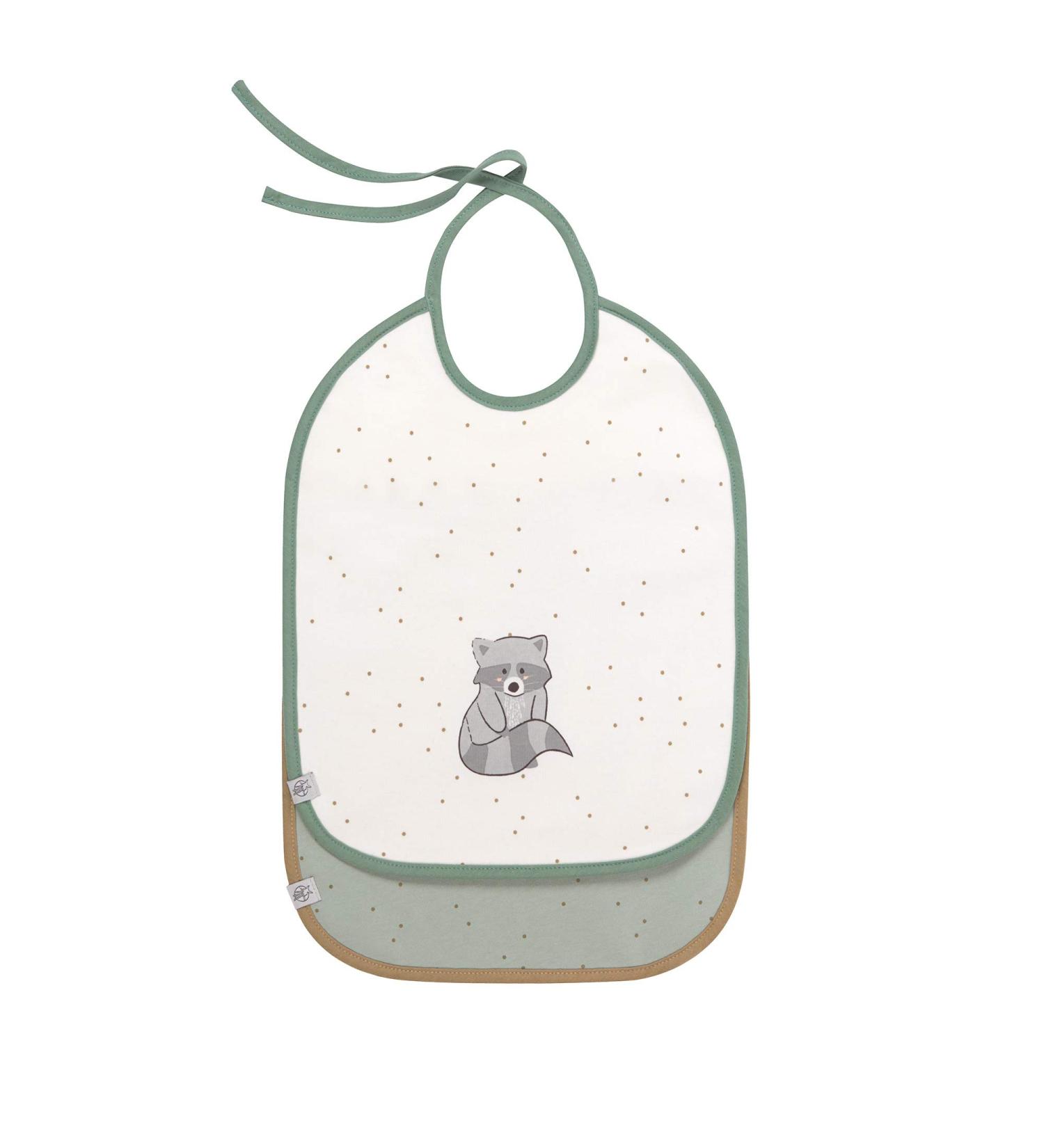 L SSIG Baby Kleinkind L tzchen Medium wasserabweisend zum Binden 2 Stk./Medium Bib About Friends Racoon gray - Buy Online on GoSupps.com