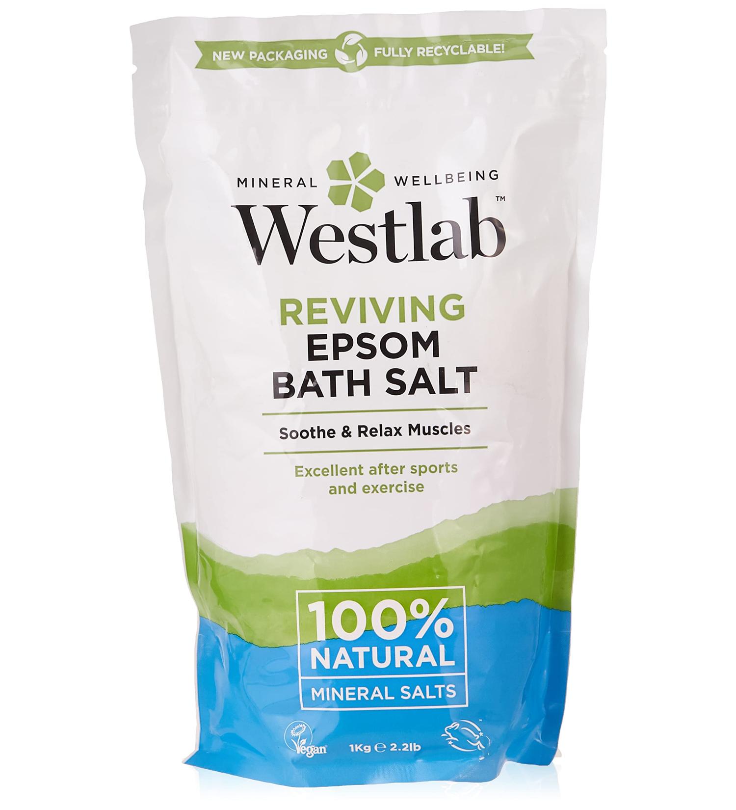 Westlab Reviving Epsom Salt 1kg - Unscented | Pack of 1 - Buy Online on GoSupps.com