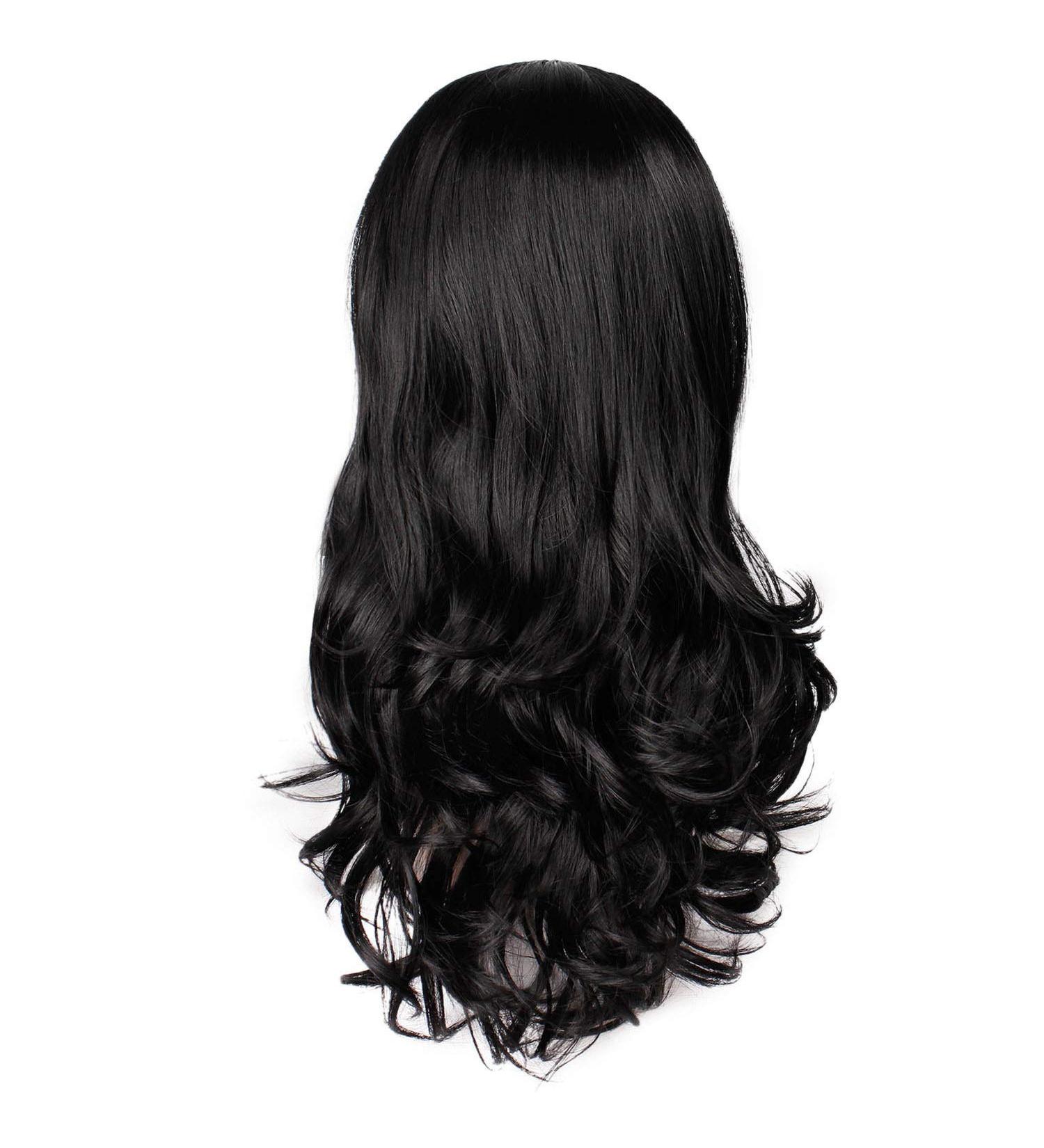 Buy Long Black Curly Wig for Women | Cosplay & Party Synthetic & Human Hair | International Shipping - Buy Online on GoSupps.com