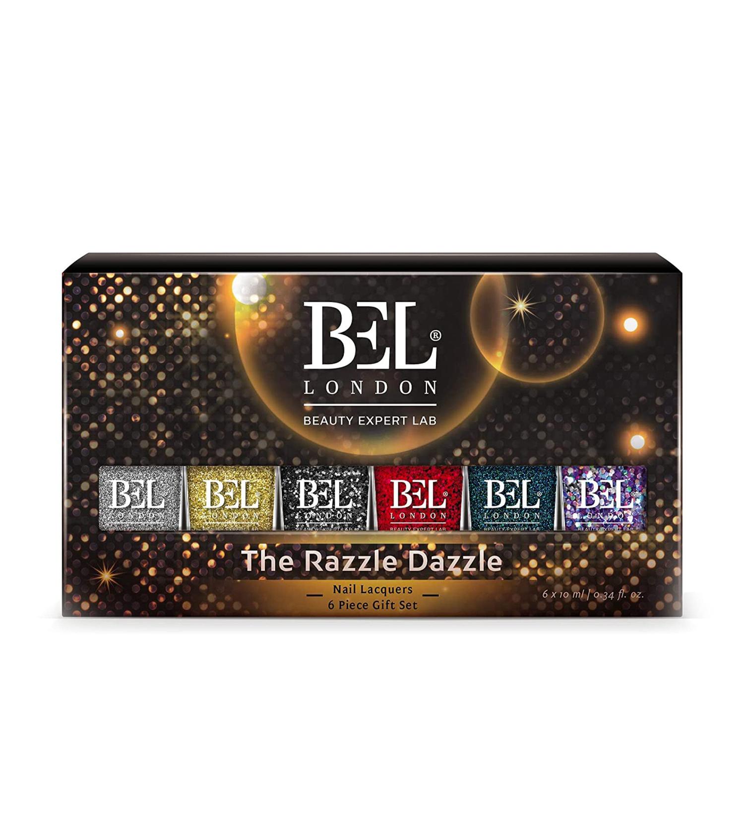 BL Razzle Dazzle - Luxury 6 Colour Glitter Nail Varnish Set for Women - Quick Dry & Long Lasting Glitter Nail Polish Gift Set Razzle Dazzle 60 ml (Pack of 1) - Buy Online on GoSupps.com