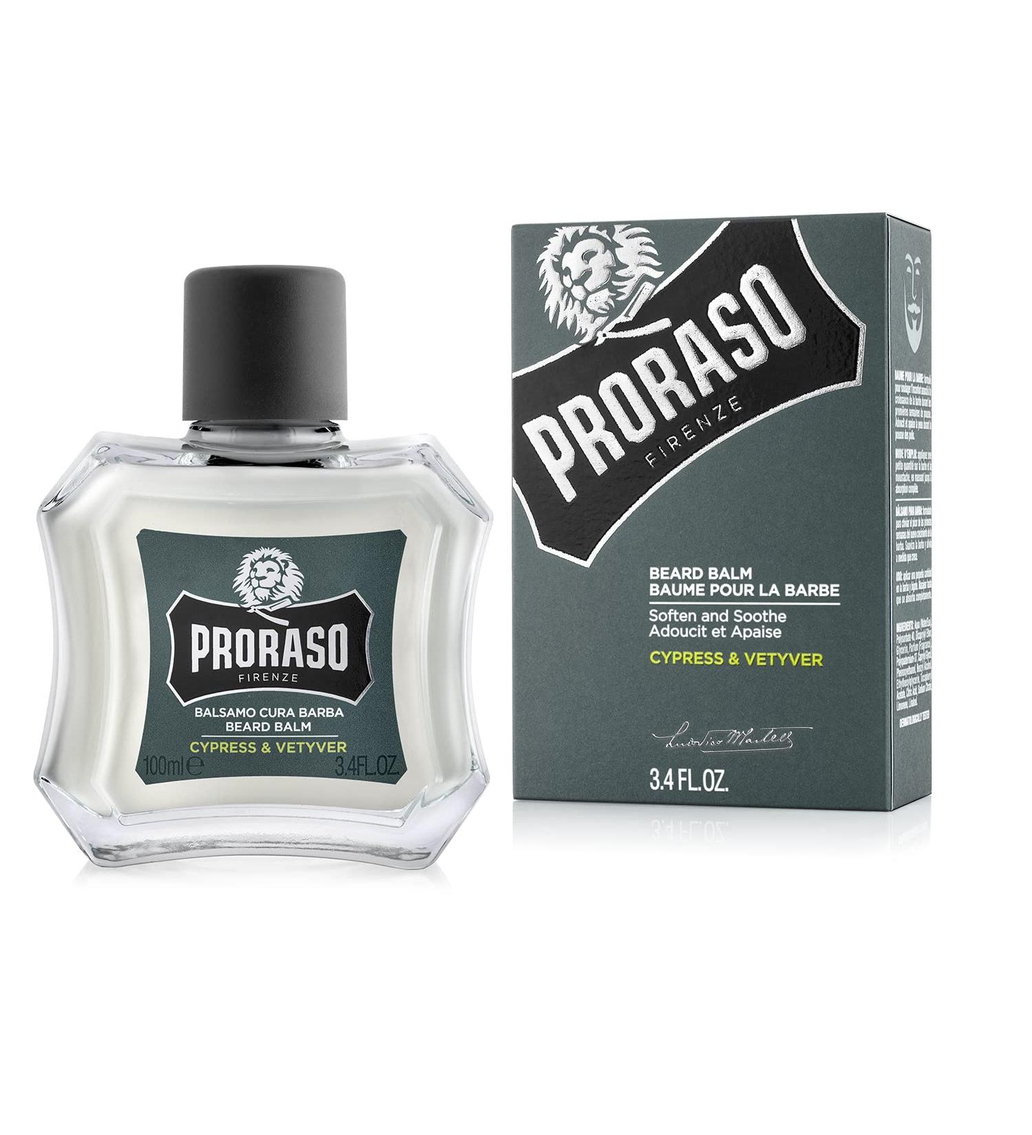 Proraso Cypress & Vetiver Beard Balm 100ml - Softens, Protects, and Soothes Itching - Made in Italy - Buy Online on GoSupps.com