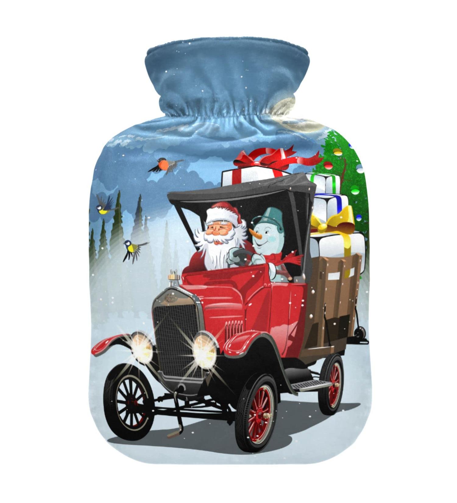 Durable 1L Heat Bottle for Pain Relief | Cartoon Retro Patterns - Ideal for Hands Feet Shoulders & Neck | Perfect Heat Therapy Solution - Buy Online on GoSupps.com