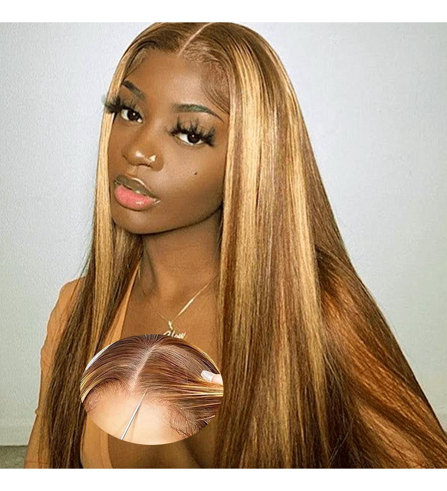 Gluess Human Hair Wigs for Black Women - Glueless Pre-Cut Lace Natural Hairline 180% Density 20 inch 5x5 HD Beginner Friendly - Buy Online on GoSupps.com