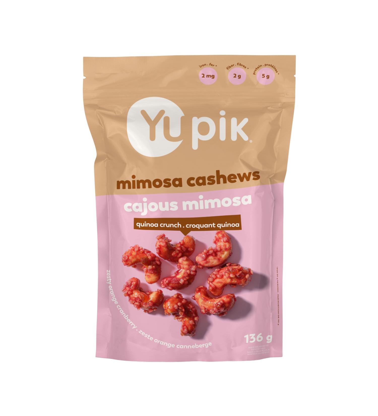 Yupik Orange Cranberry Mimosa Cashews 136 g Kosher Made with Natural Ingredients Brunch Flavor Cocktail-Inspired Snack Sweet Glazed Cashews with Puffed Quinoa Party Snack - Buy Online on GoSupps.com