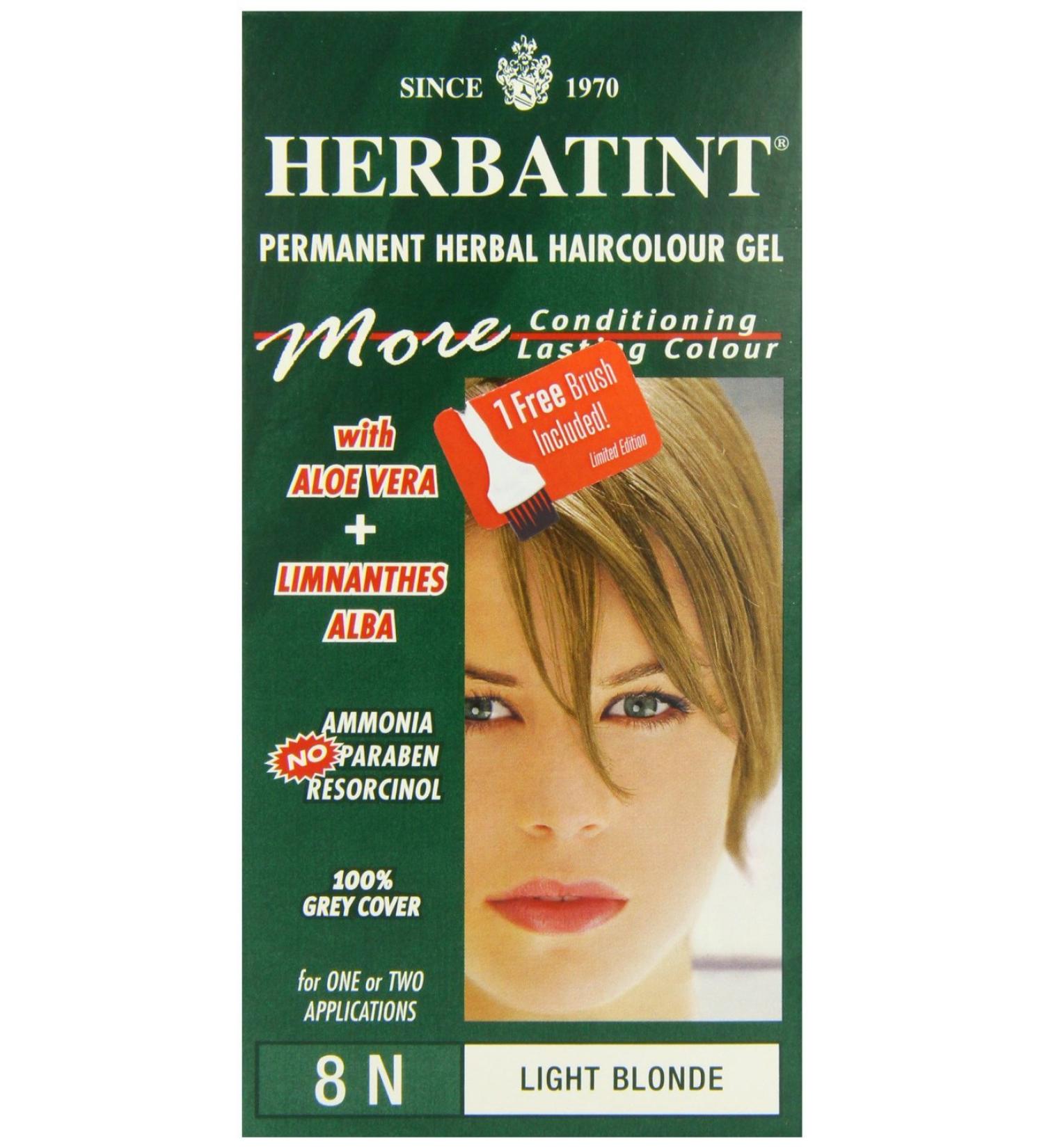 Herbatint 8N Light Blonde Permanent Herbal Hair Color Gel - 135 ml - Buy Online on GoSupps.com