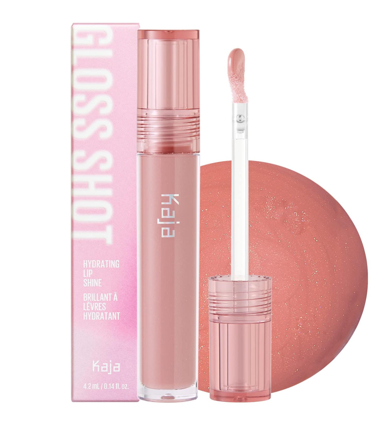 Kaja Gloss Shot Lip Gloss with Jojoba Oil - Nude Tinted Shimmer, Hydrating, Non-Sticky, Juicy Lips - Plumper Look, Milk Tea Shade - 0.14 Fl Oz - Buy Online on GoSupps.com