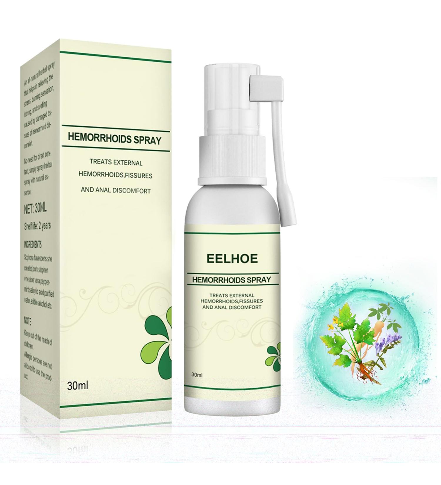 Hemorrhoids Relief Spray - Fast & Natural Treatment for Itching, Fissures, Bleeding & Anal Discomfort - Buy Online on GoSupps.com