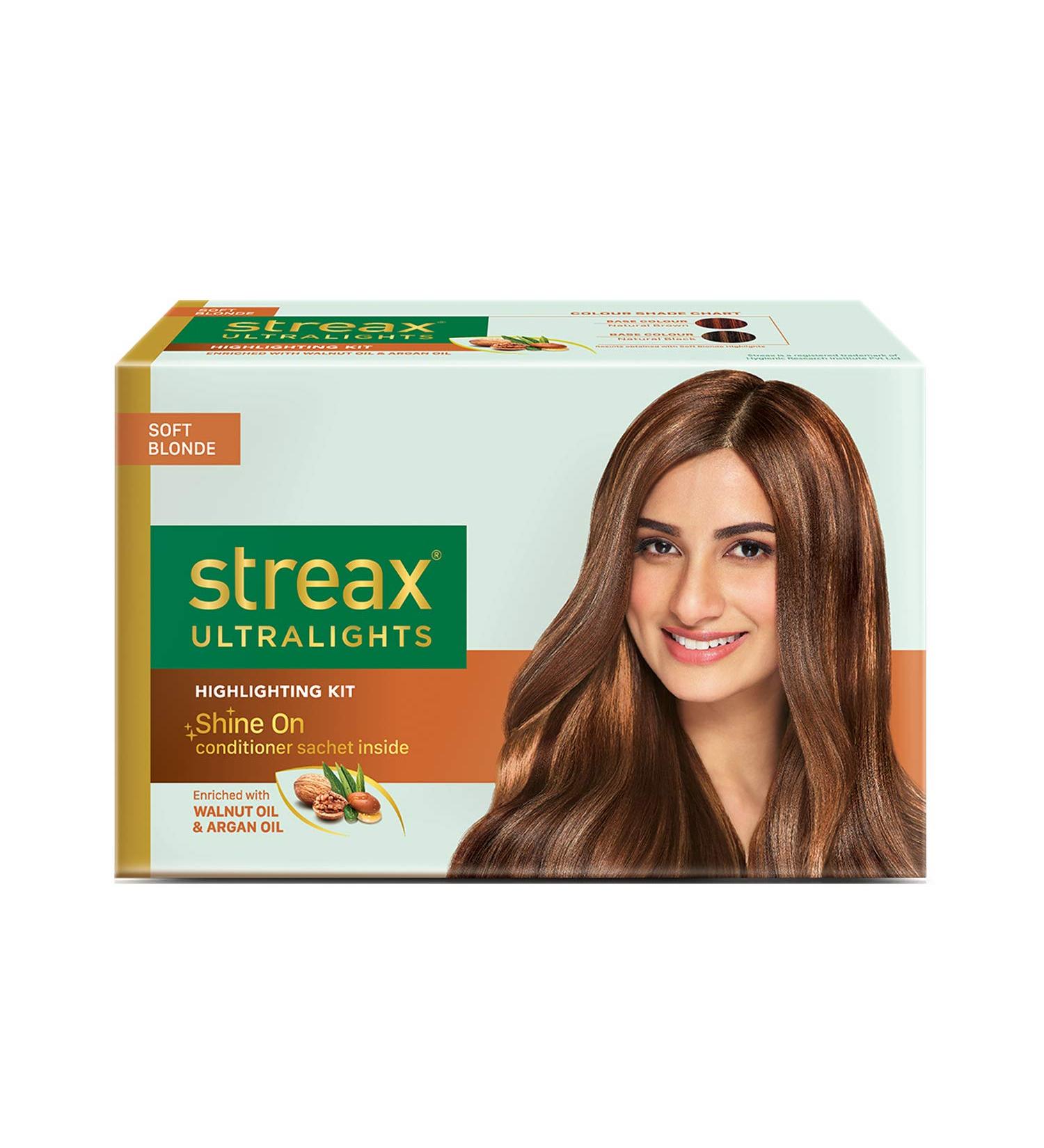 Streax Ultralights Hair Highlighting Kit - Soft Blonde 2.10 fl Oz - Enriched with Argan & Walnut Oil - Buy Online on GoSupps.com