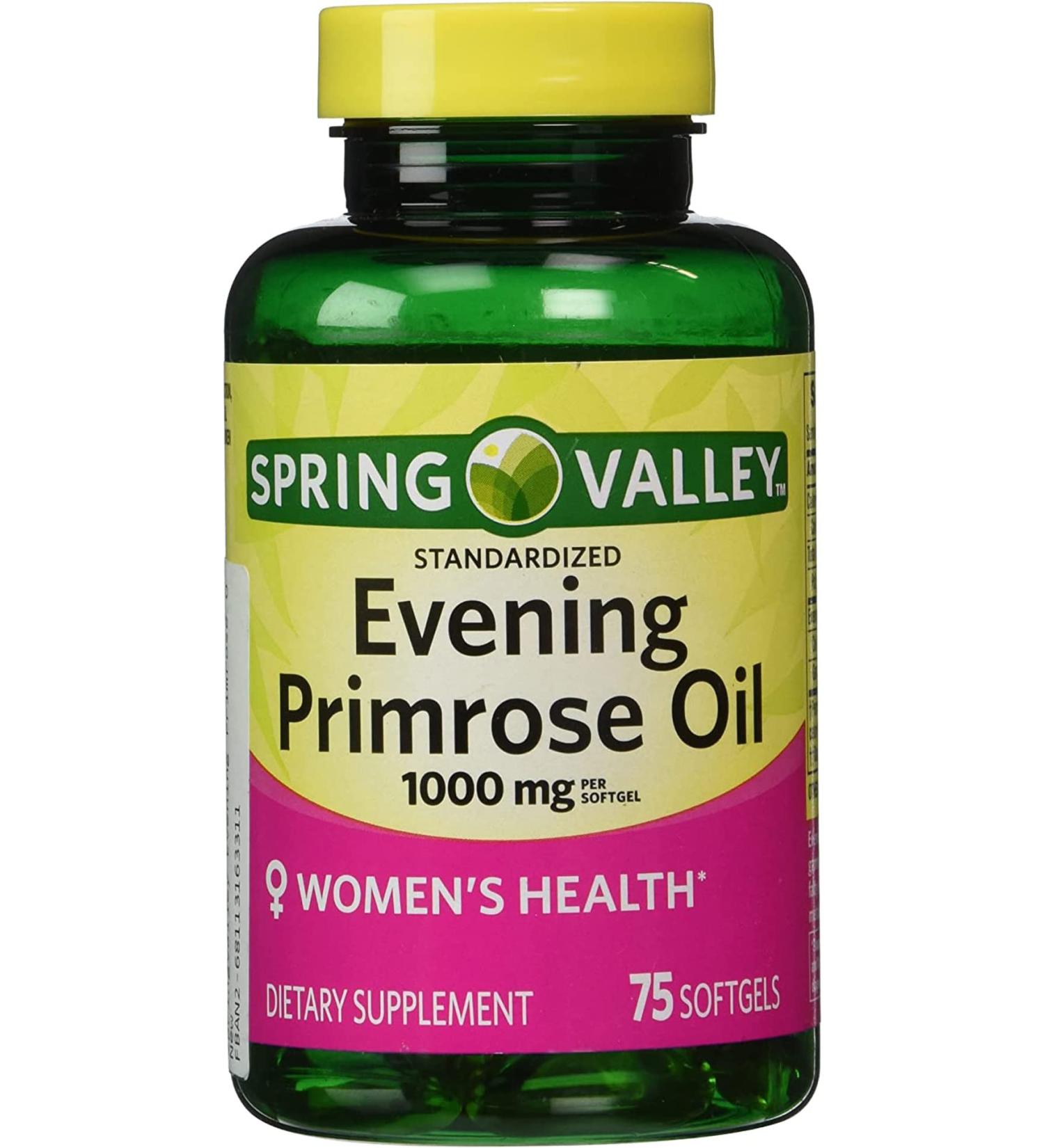 4 TOP CARE Evening Primrose Oil Women's Health Dietary Supplement Softgels 1000 mg 75 Count - Buy Online on GoSupps.com