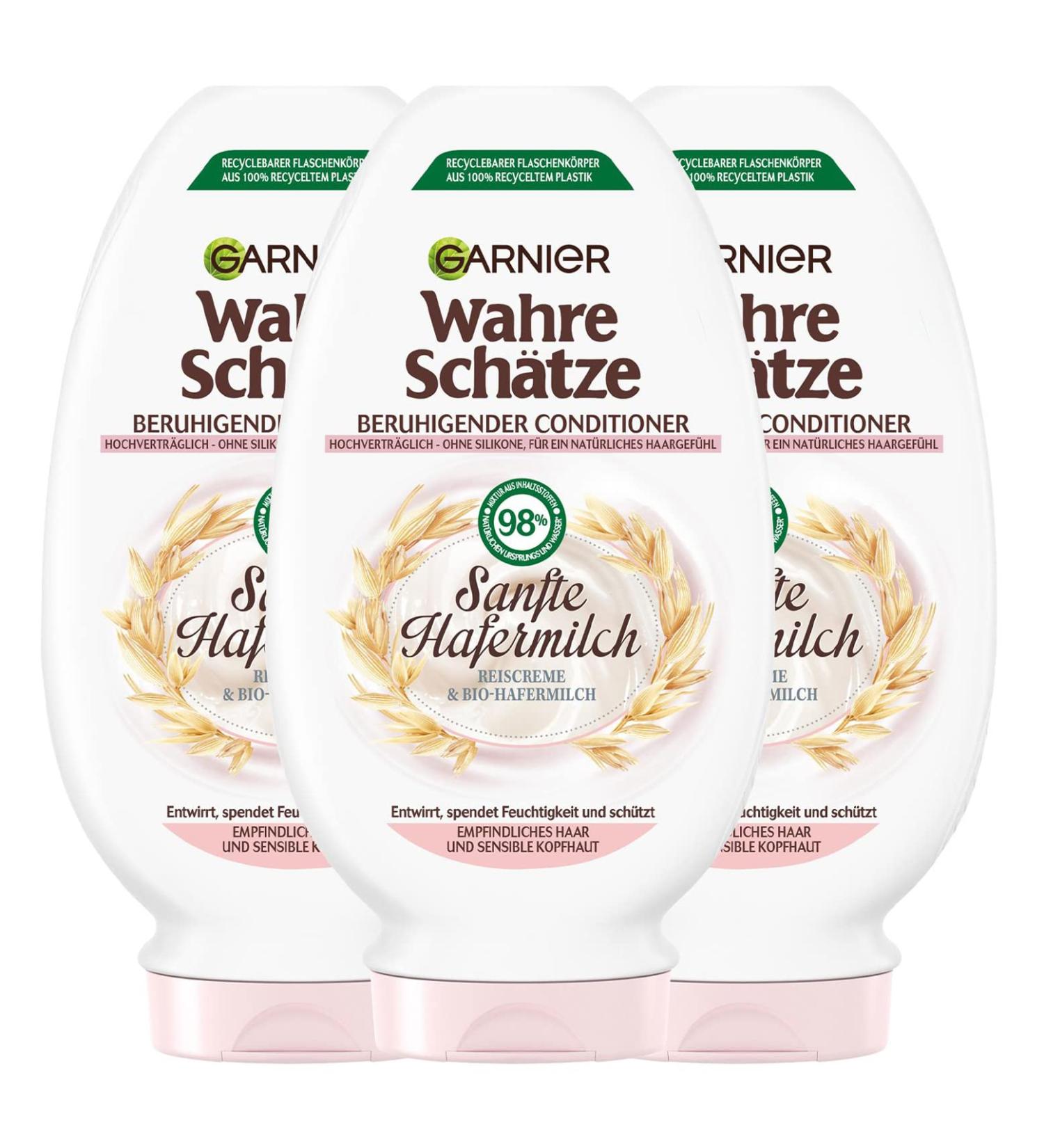 Garnier True Treasures Oat Milk - Soothing Moisture for Sensitive Hair & Scalp | 3 x 200 ml Pack - Buy Now! - Buy Online on GoSupps.com